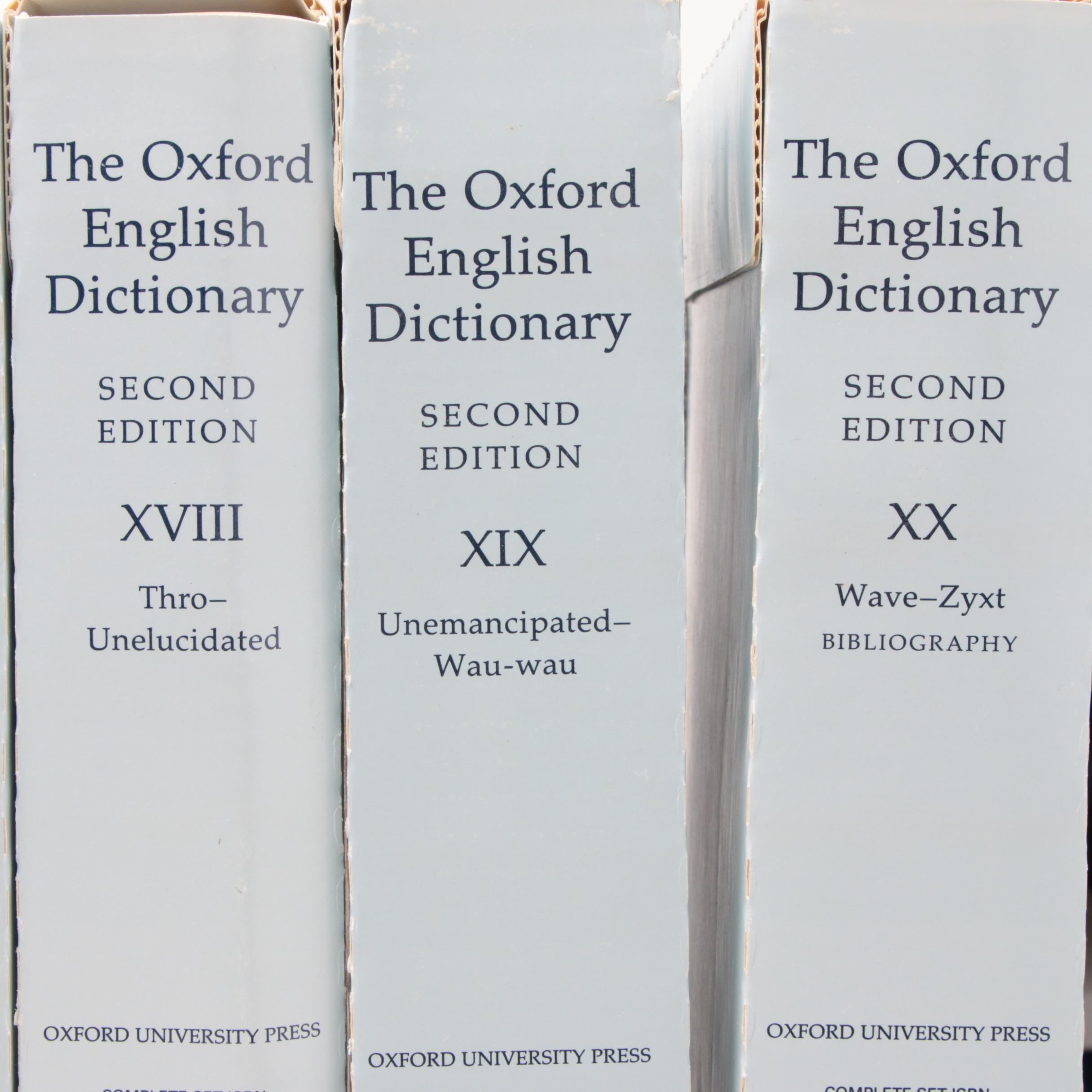 "The Oxford English Dictionary" 20 Volume Set