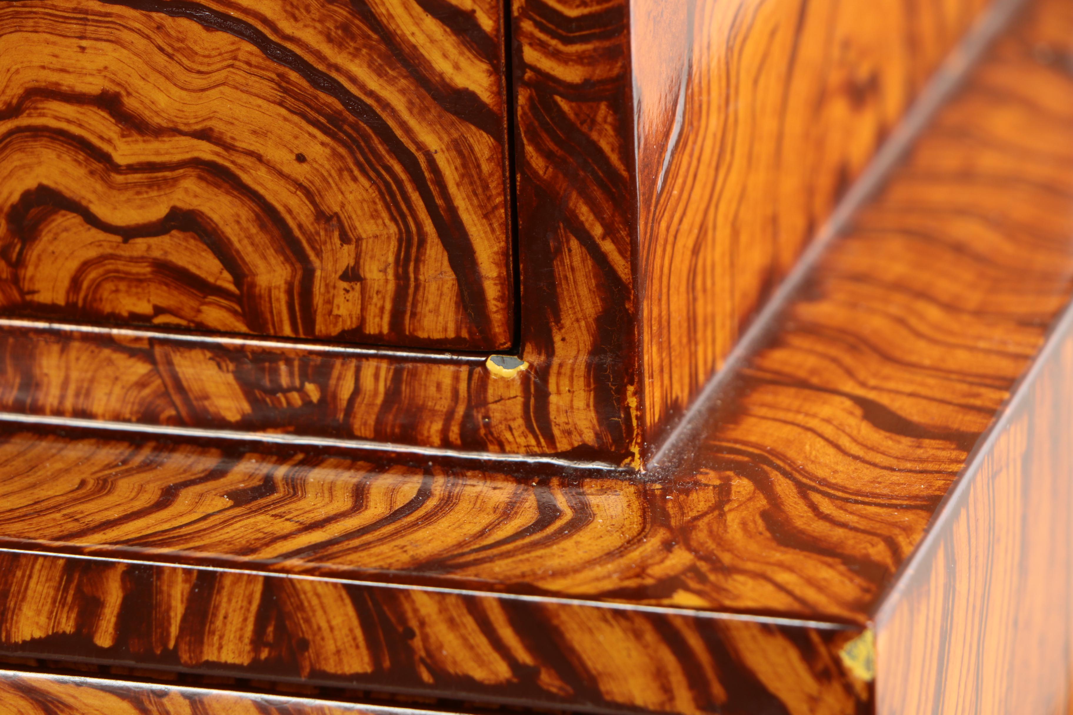 Maitland-Smith Art Deco Style Grain-Painted "Skyscraper" Cabinet