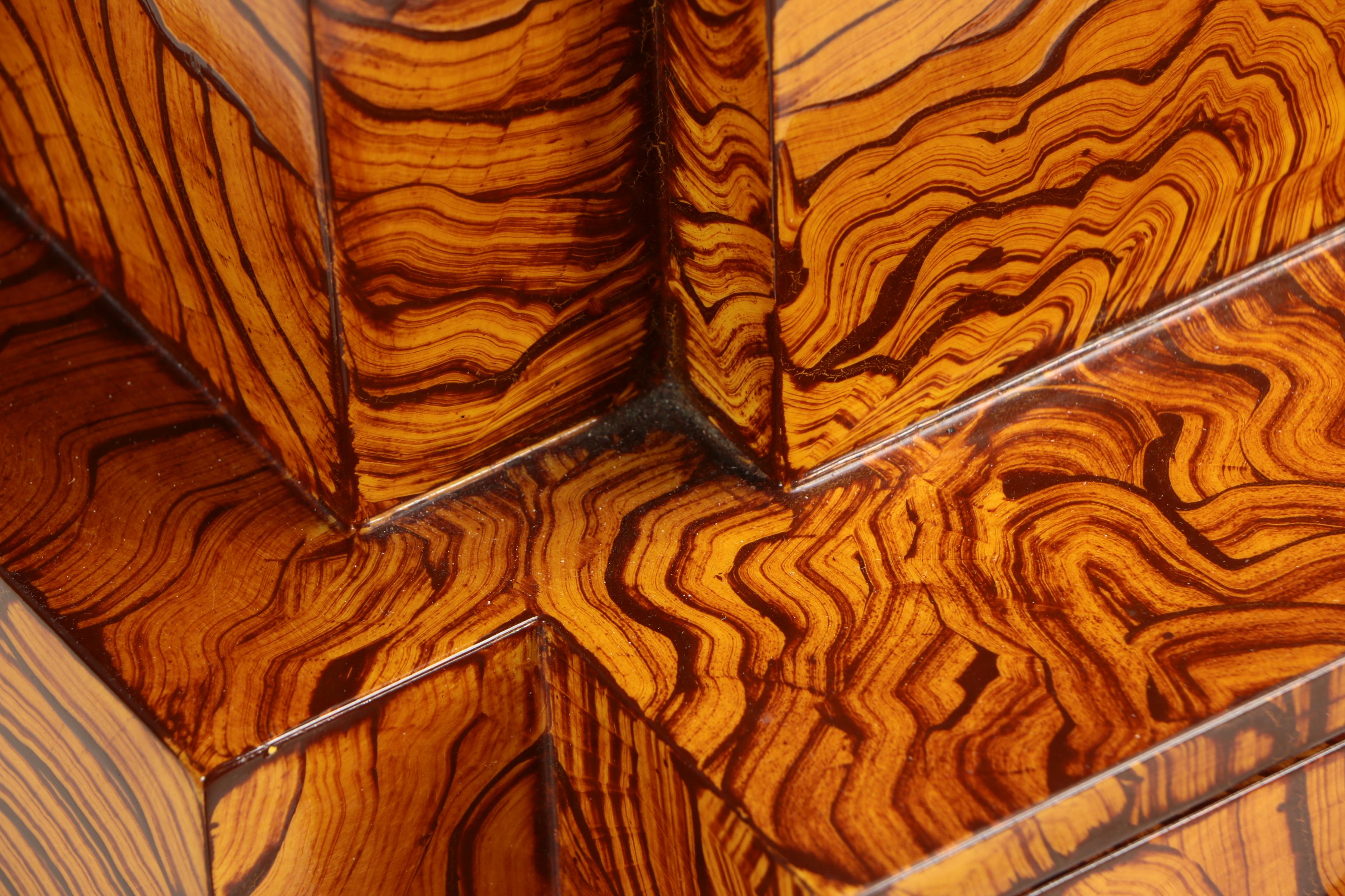 Maitland-Smith Art Deco Style Grain-Painted "Skyscraper" Cabinet