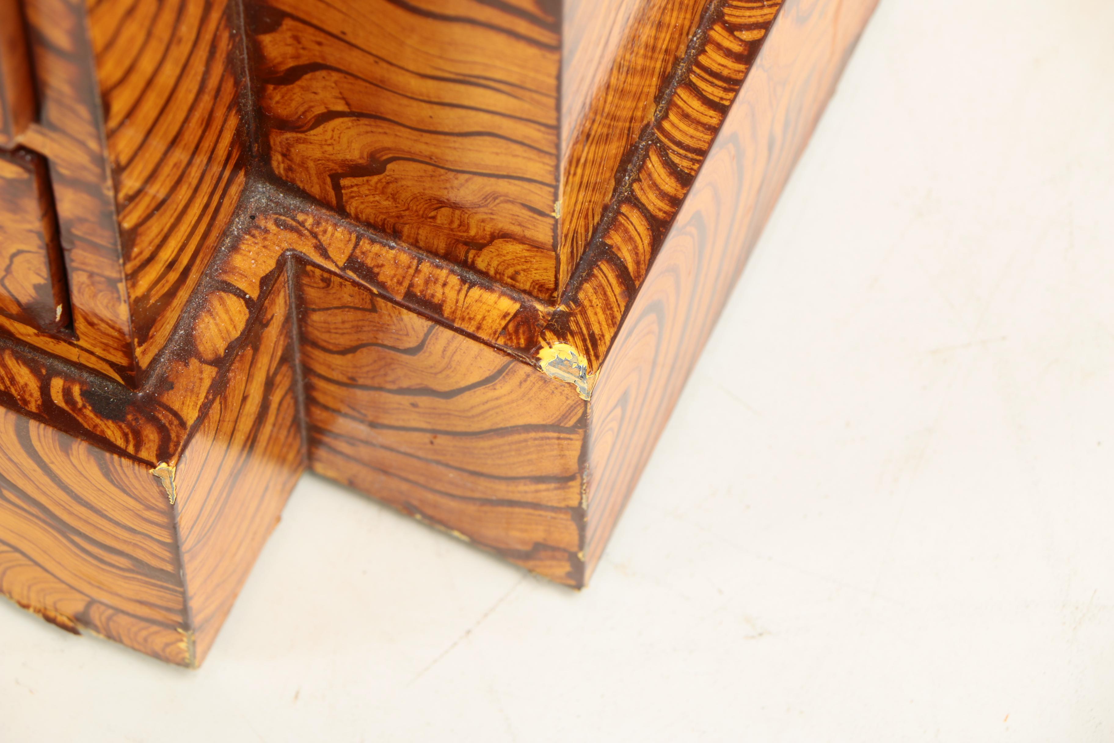 Maitland-Smith Art Deco Style Grain-Painted "Skyscraper" Cabinet