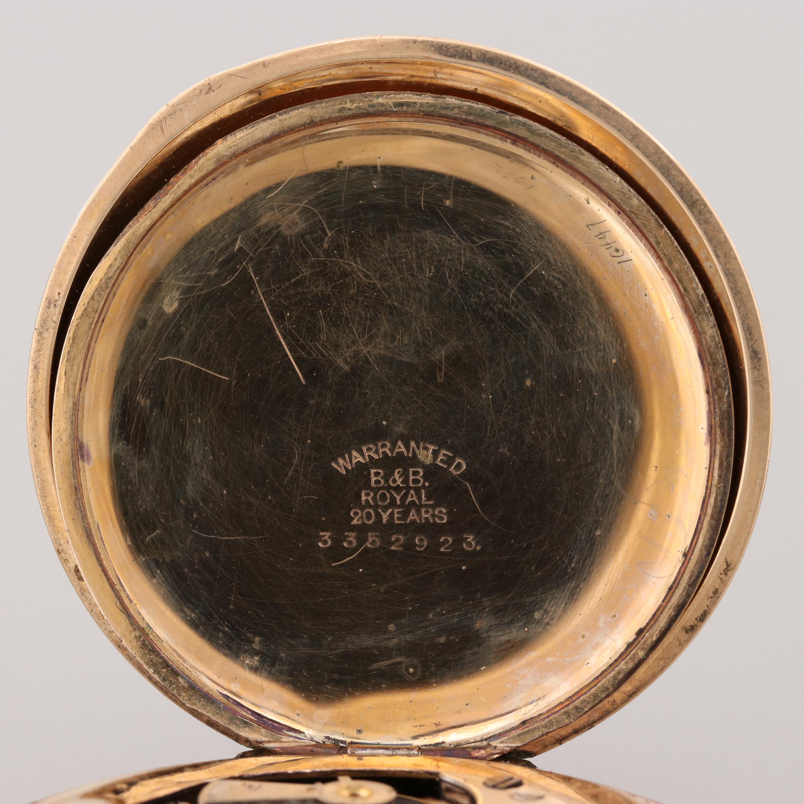 Antique Elgin Gold Filled Pocket Watch With Fob Chain