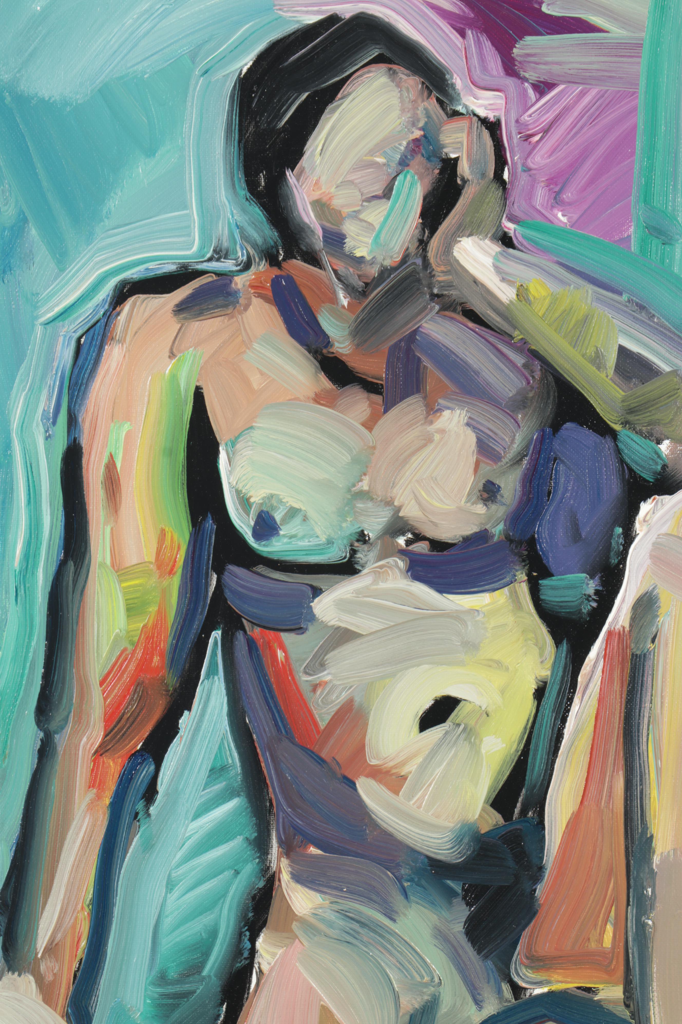 Jose Trujillo Oil Painting "Sitting Nude"