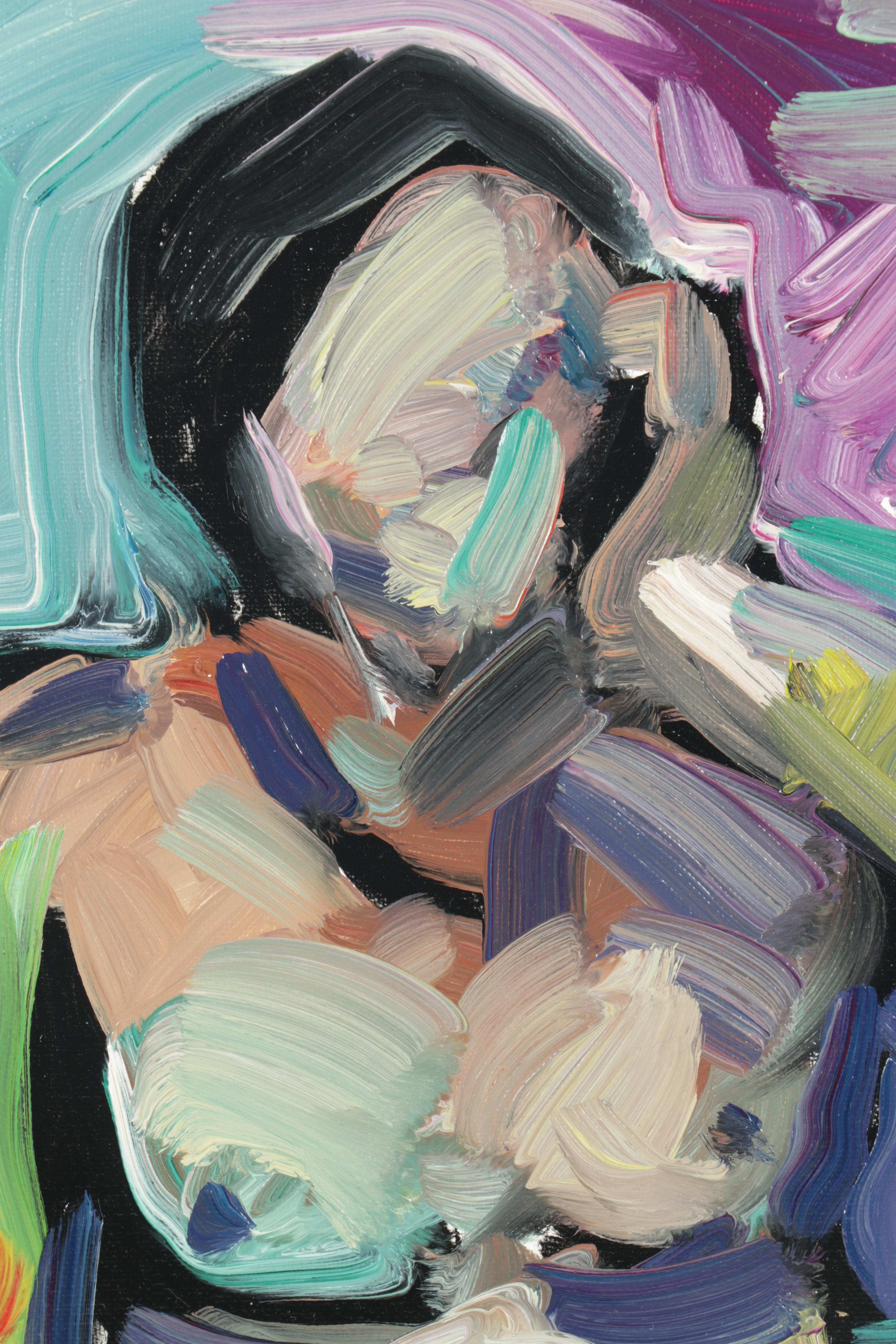 Jose Trujillo Oil Painting "Sitting Nude"