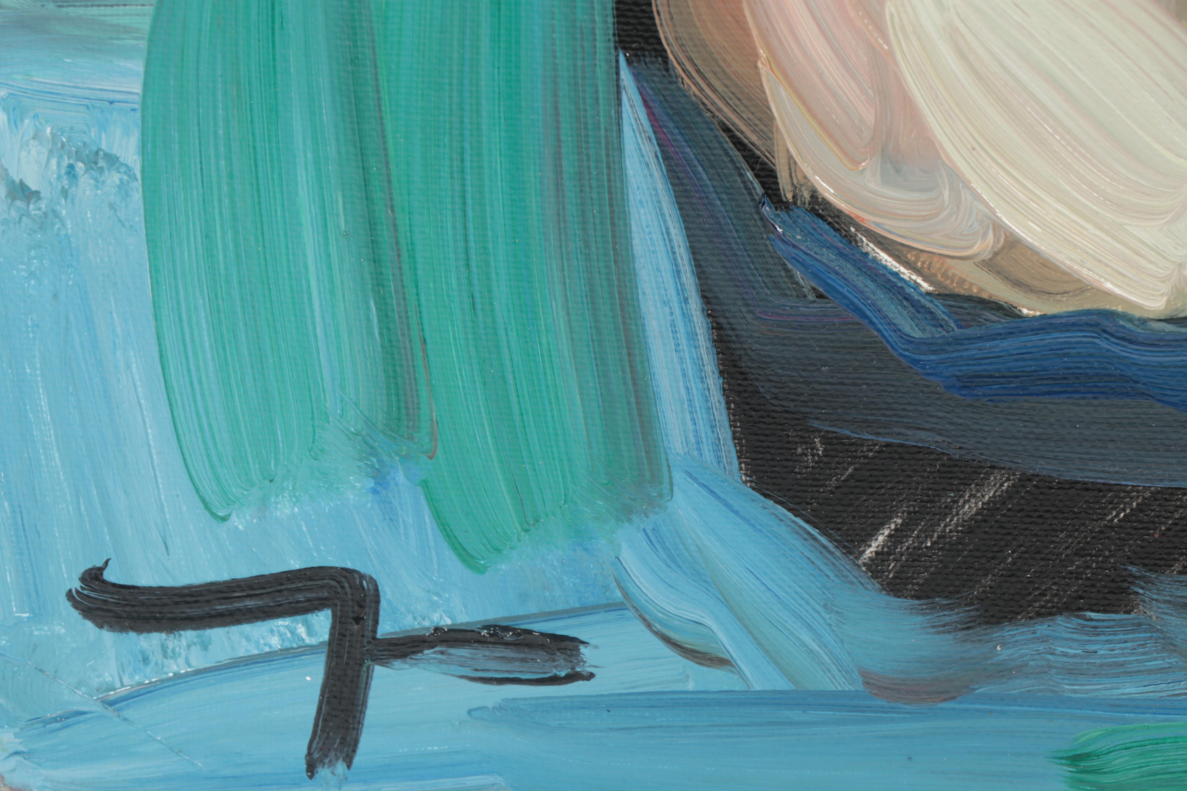 Jose Trujillo Oil Painting "Sitting Nude"