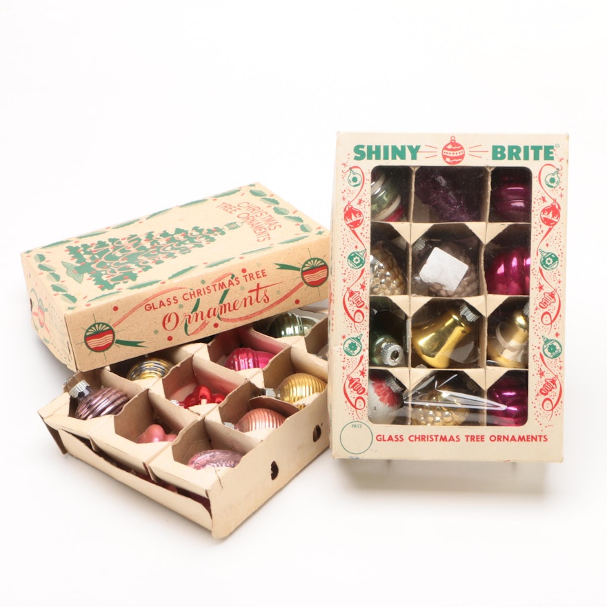 "Shiny Brite" and Other Glass Christmas Tree Ornaments