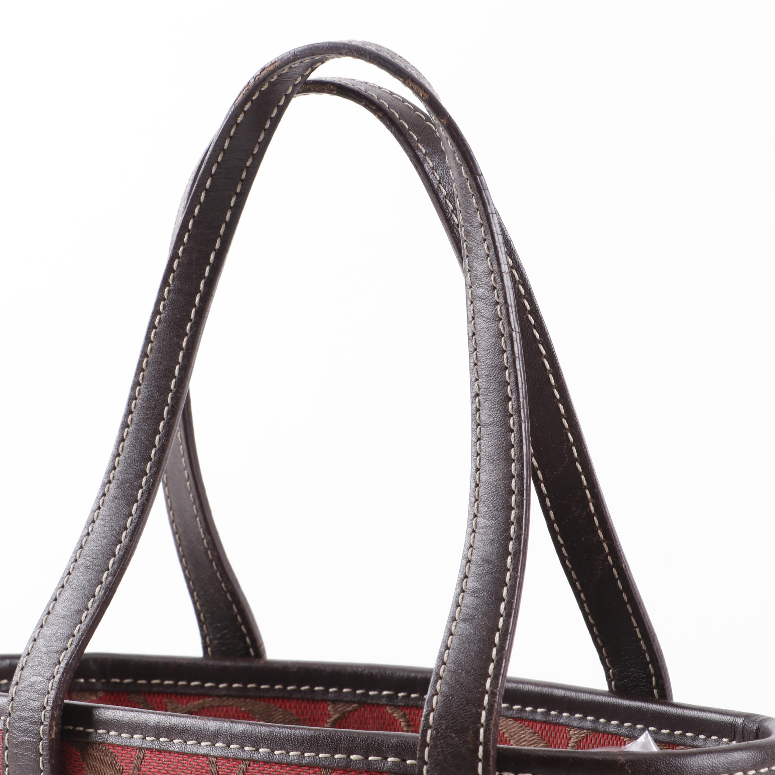 Coach Signature Canvas and Leather Tote Handbag