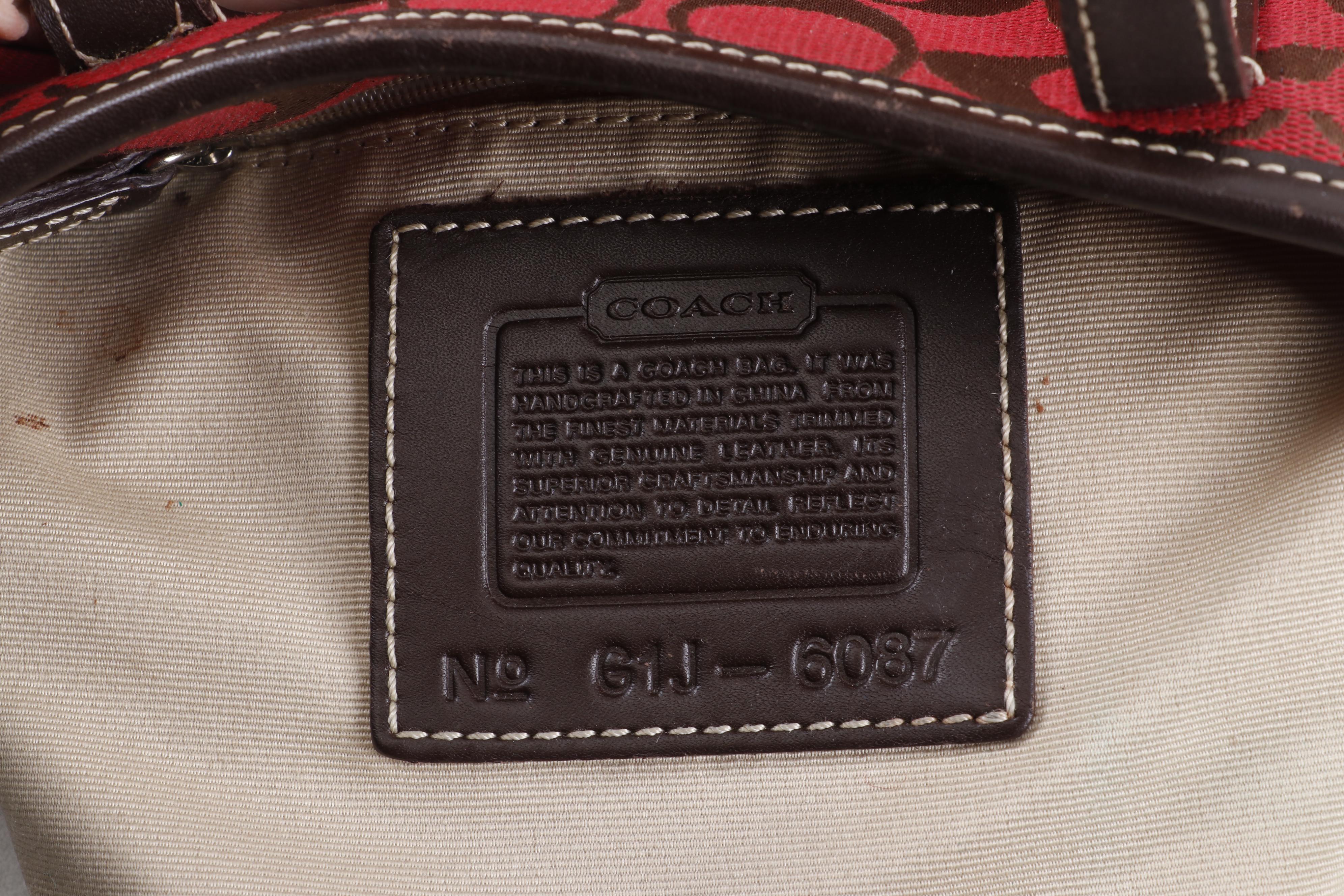 Coach Signature Canvas and Leather Tote Handbag