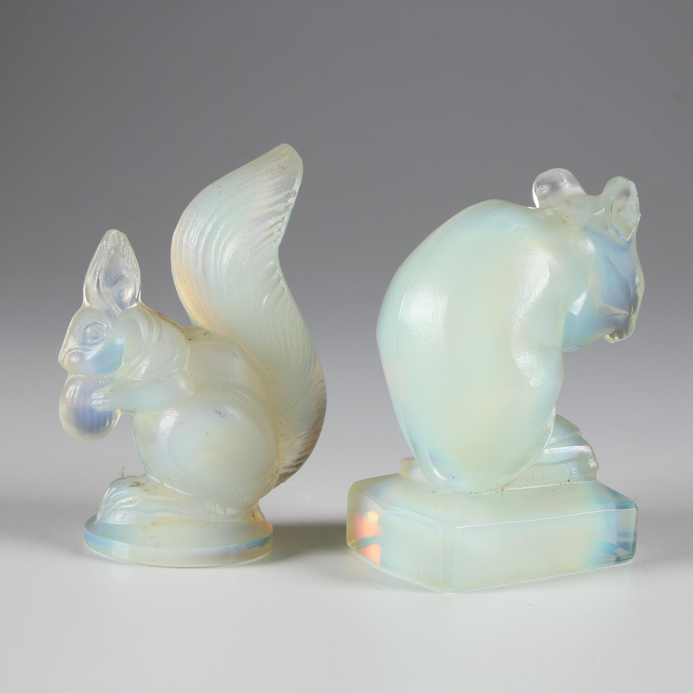 Sabino Art Deco Opalescent Glass Animal Figurines