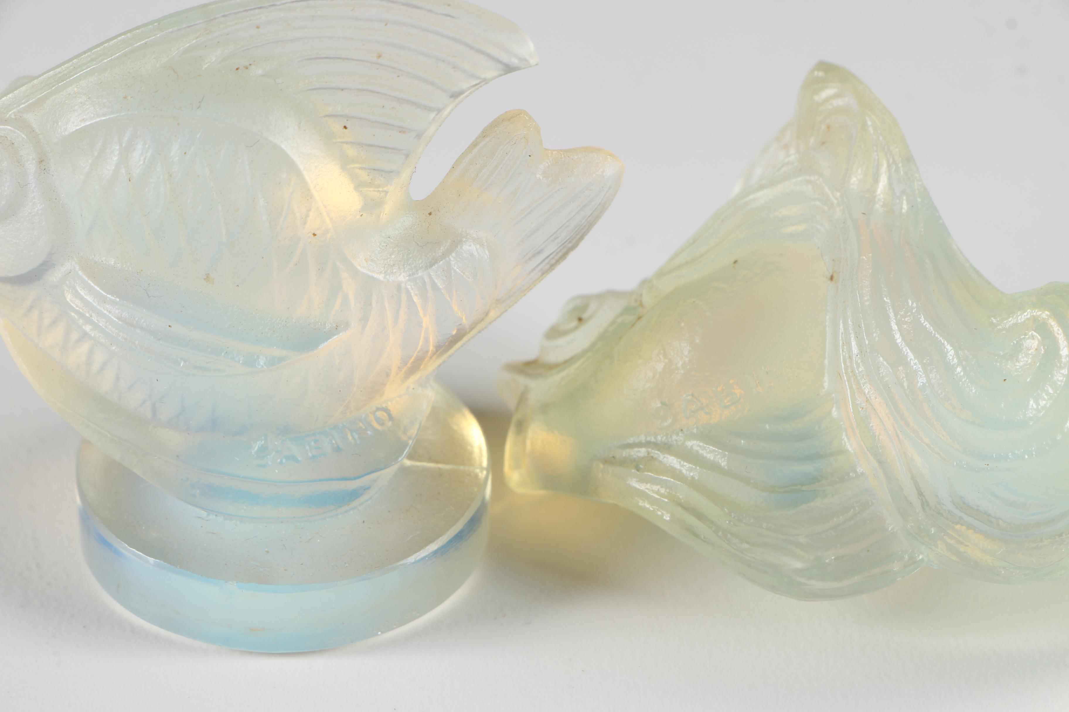 Sabino Art Deco Opalescent Glass Animal Figurines