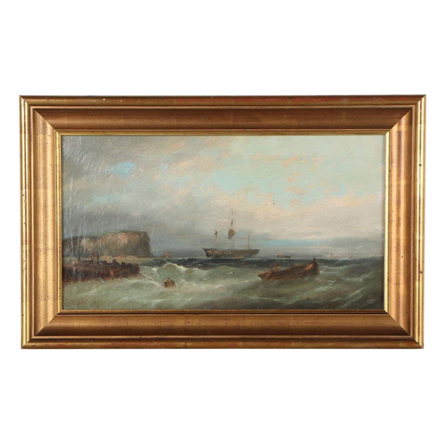 William Henry Williamson Nautical Oil Painting, 1883