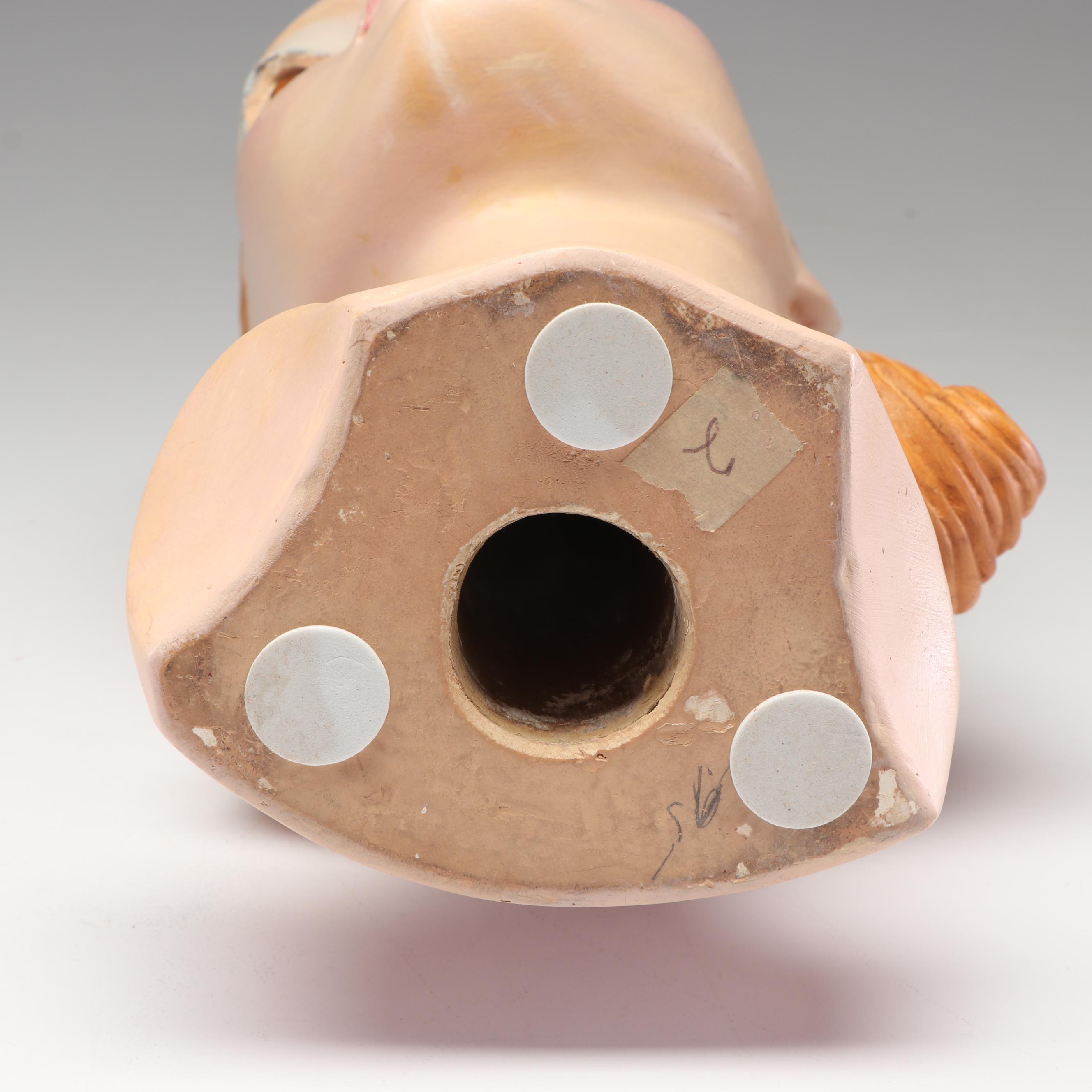 Plaster Female Mannequin Head, Mid-20th Century