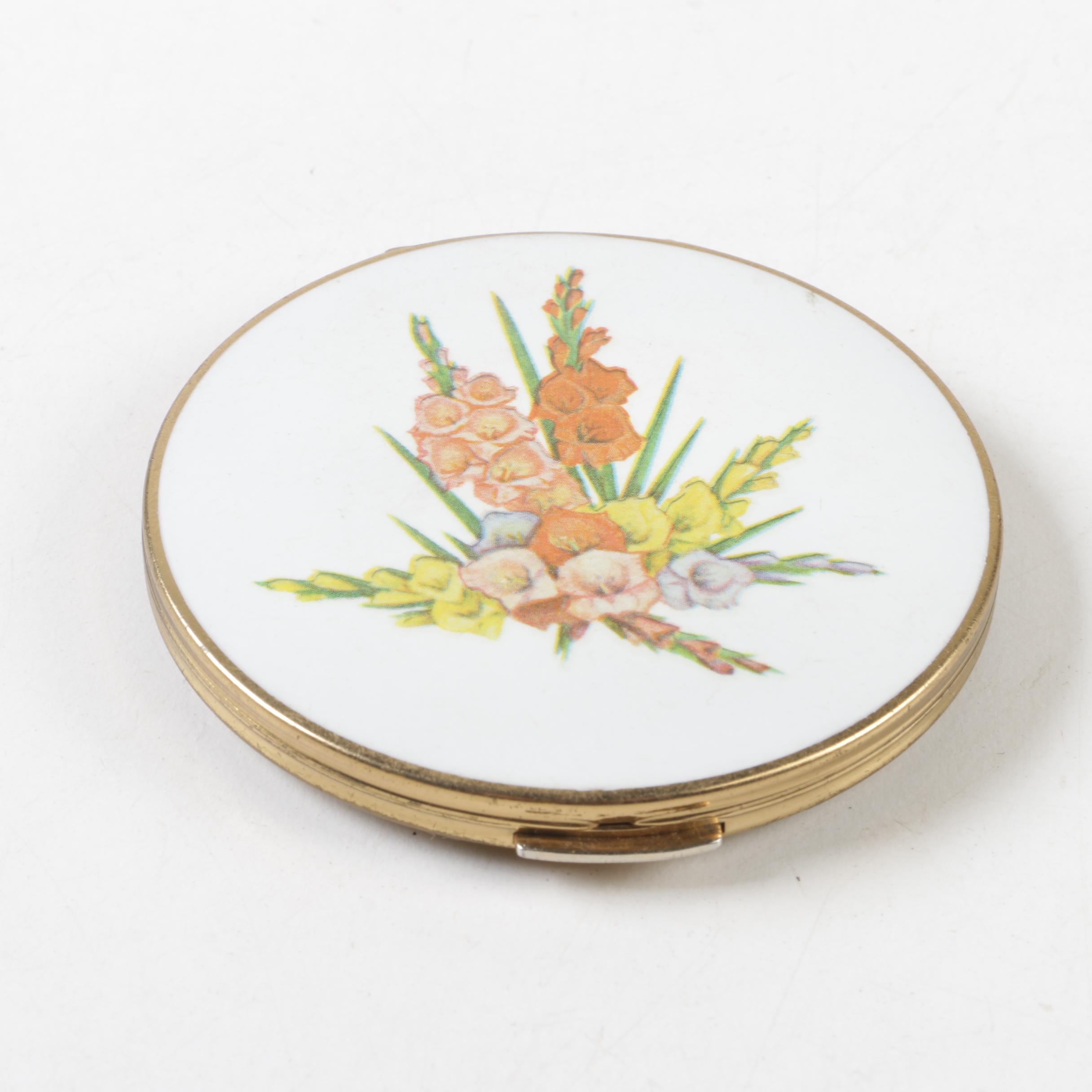 Stratton Floral Design Make-Up Compacts, Mid/Late 20th Century