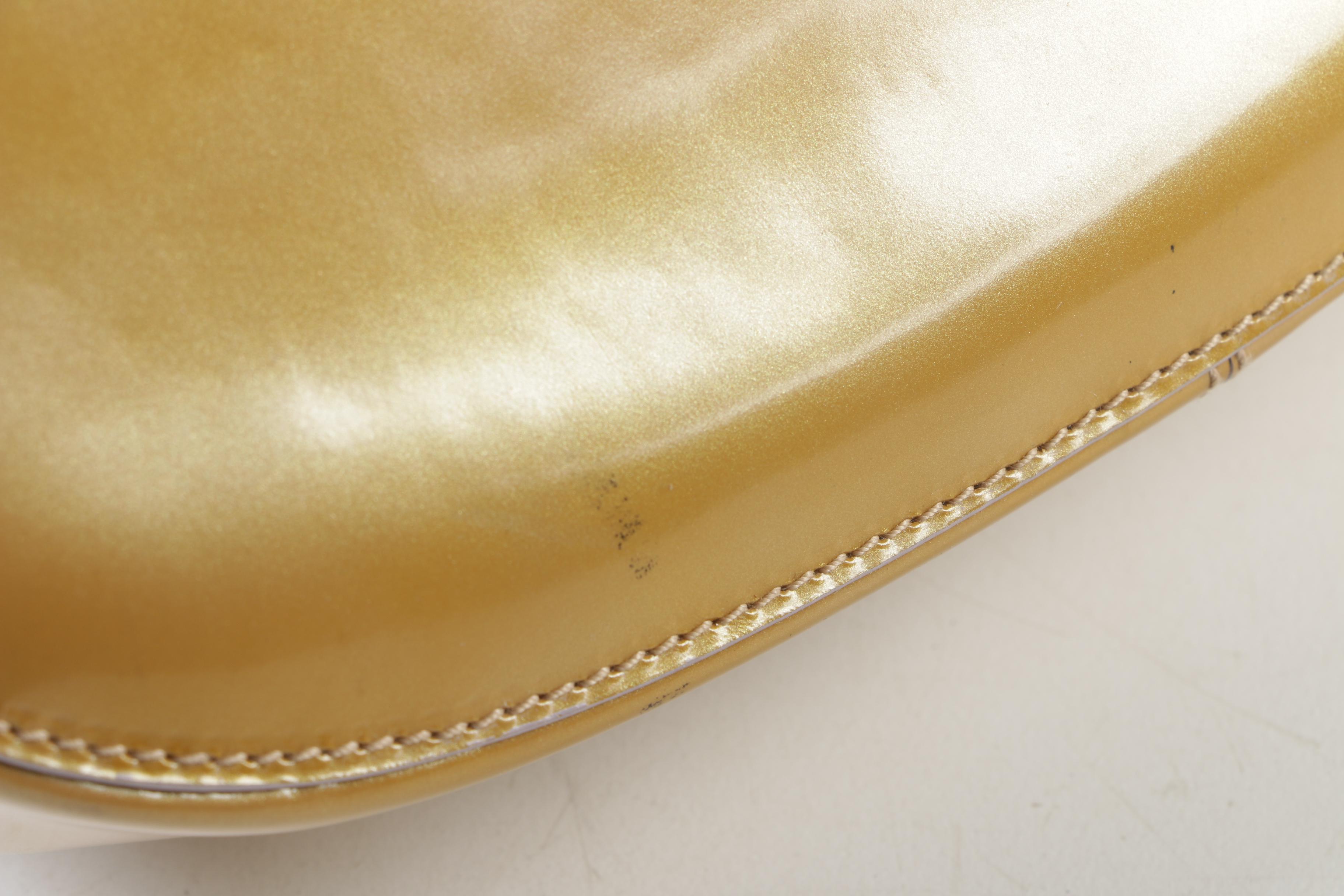 Prada Camel Patent Leather Top Handle Mini Bag, Vintage