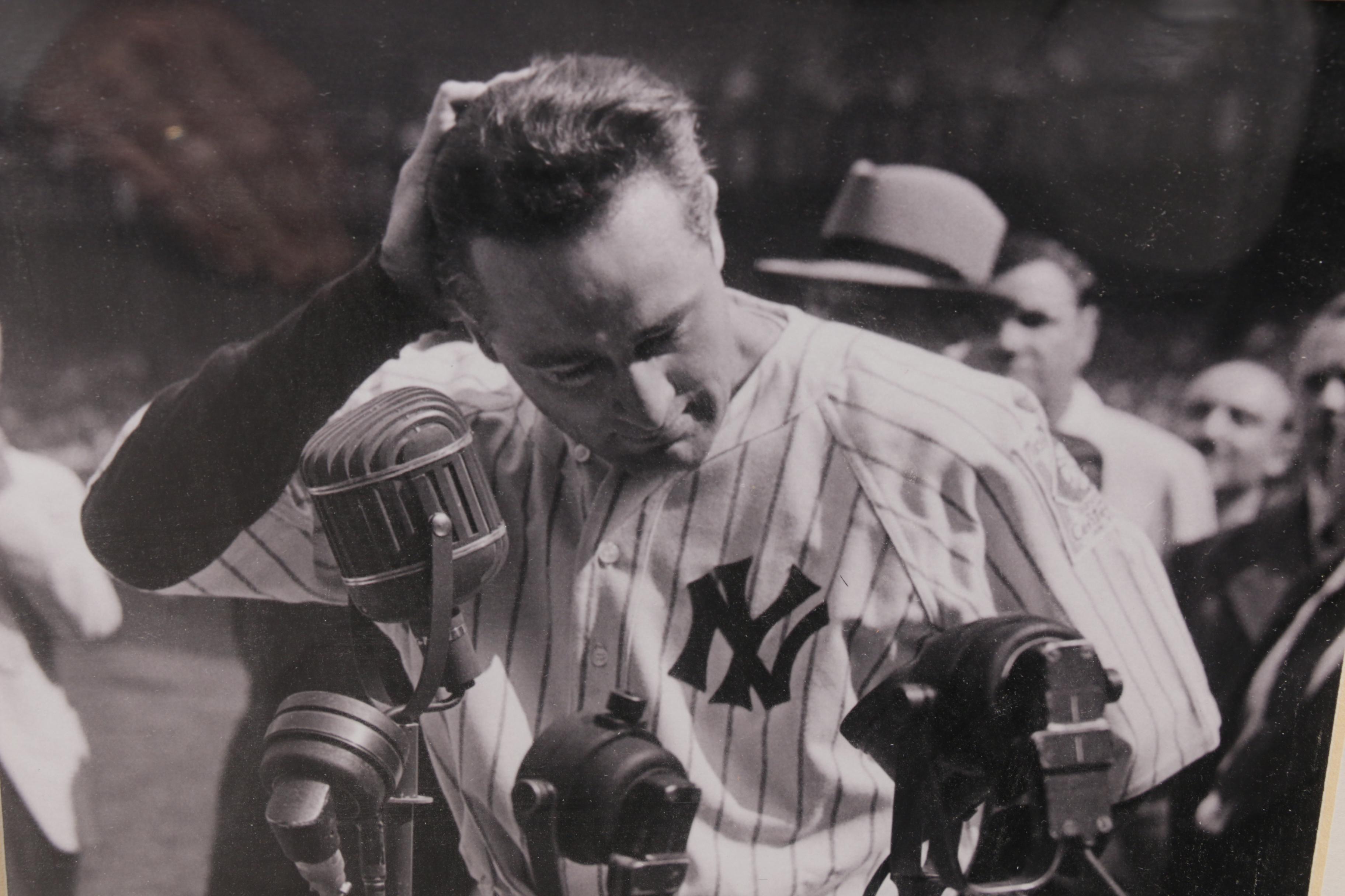 Matted and Framed Lou Gehrig New York Yankees "Farewell From Baseball Speech"