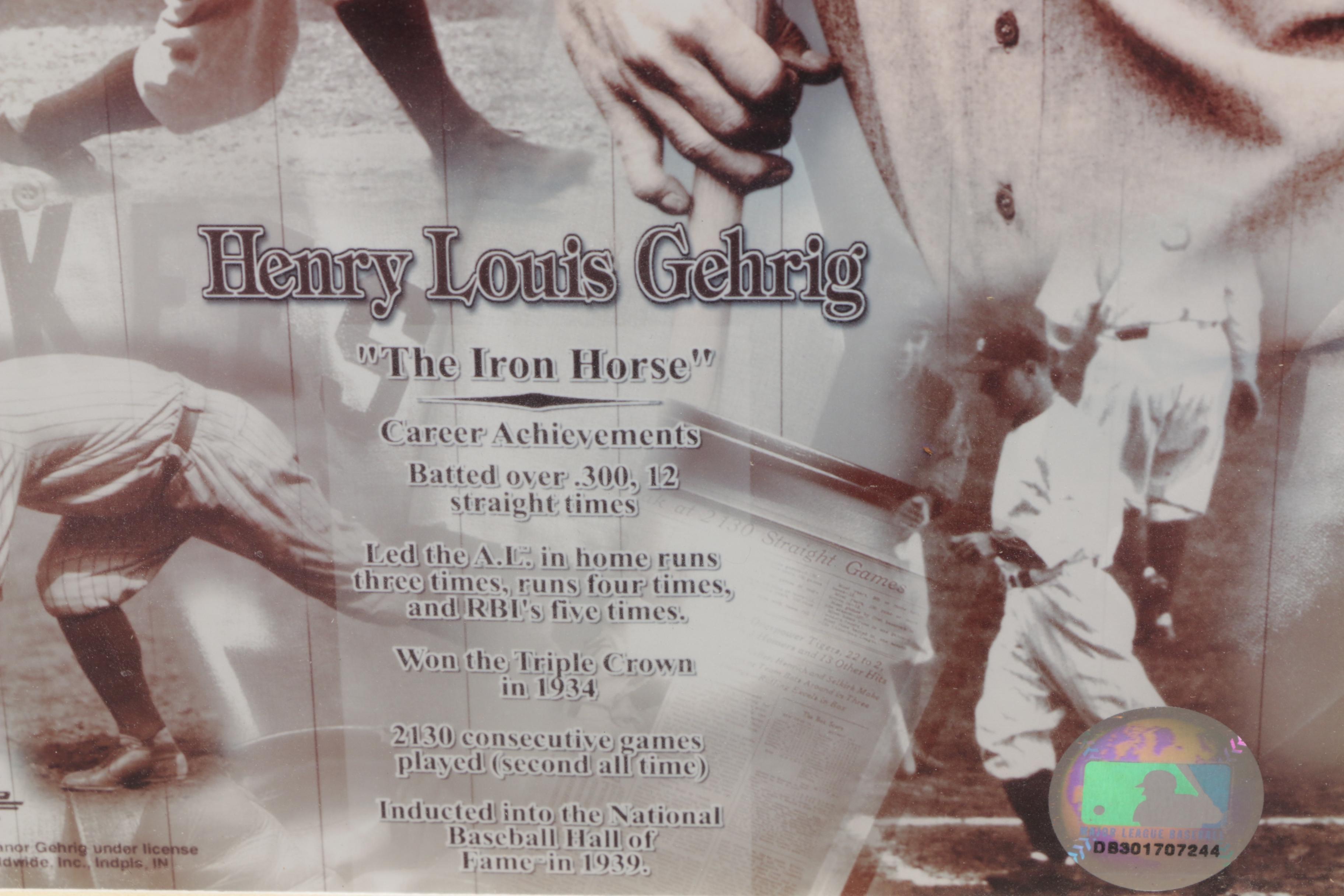 Matted and Framed Lou Gehrig New York Yankees "Farewell From Baseball Speech"