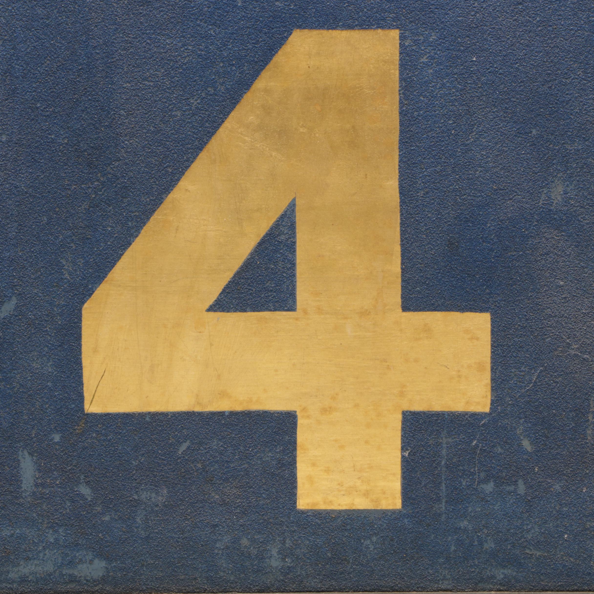 Number 4 Gate Sign From Yankee Stadium