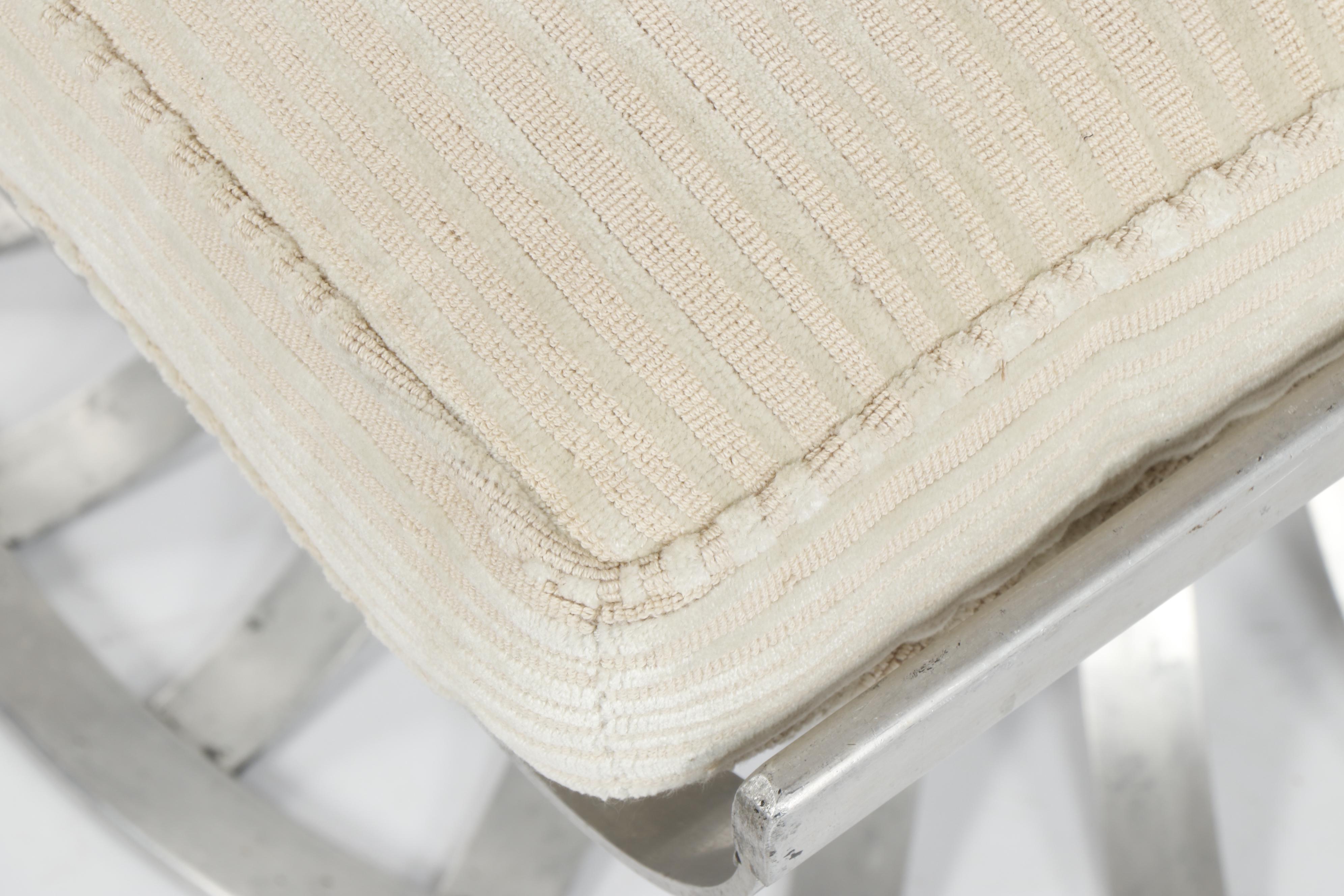 Russell Woodard Modern Aluminum Chair and Ottoman, 1960s