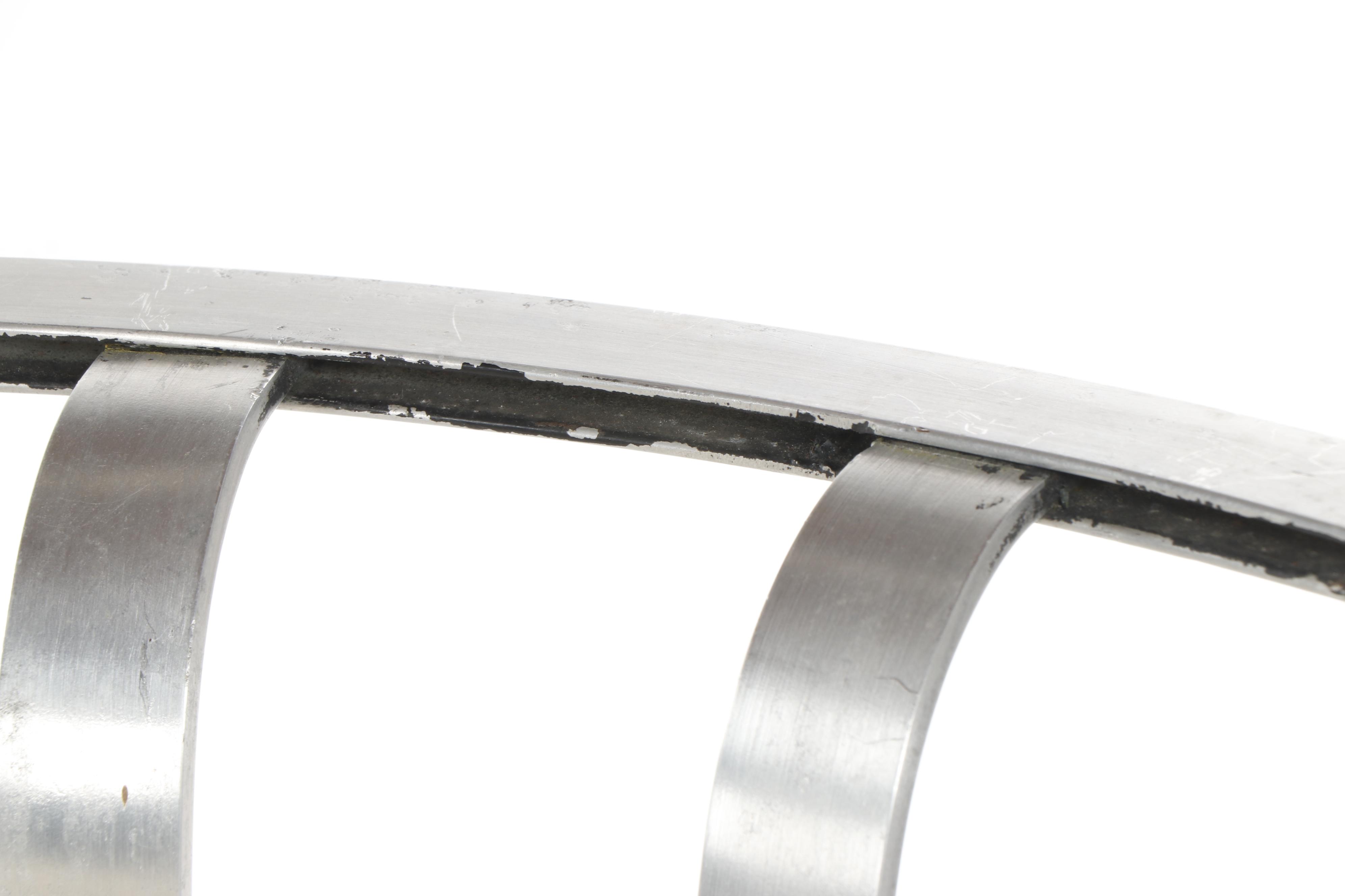 Russell Woodard Modern Aluminum Chair and Ottoman, 1960s