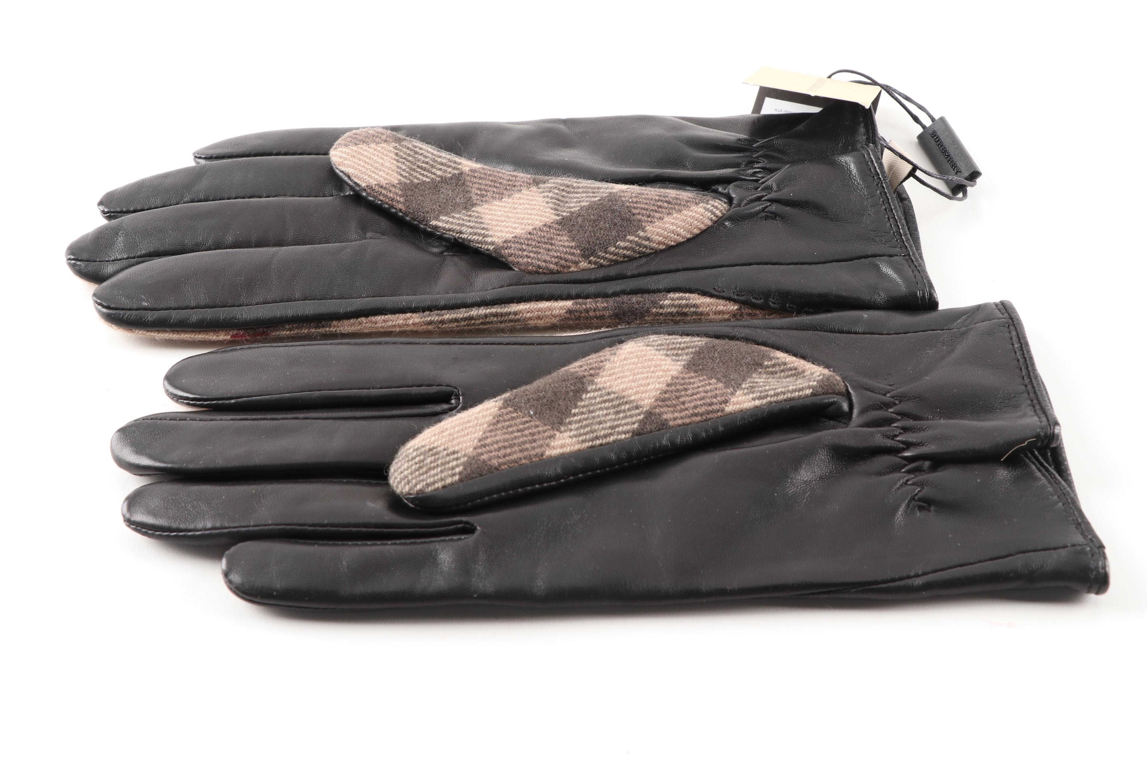 Burberry Wool Check Jenny Gloves