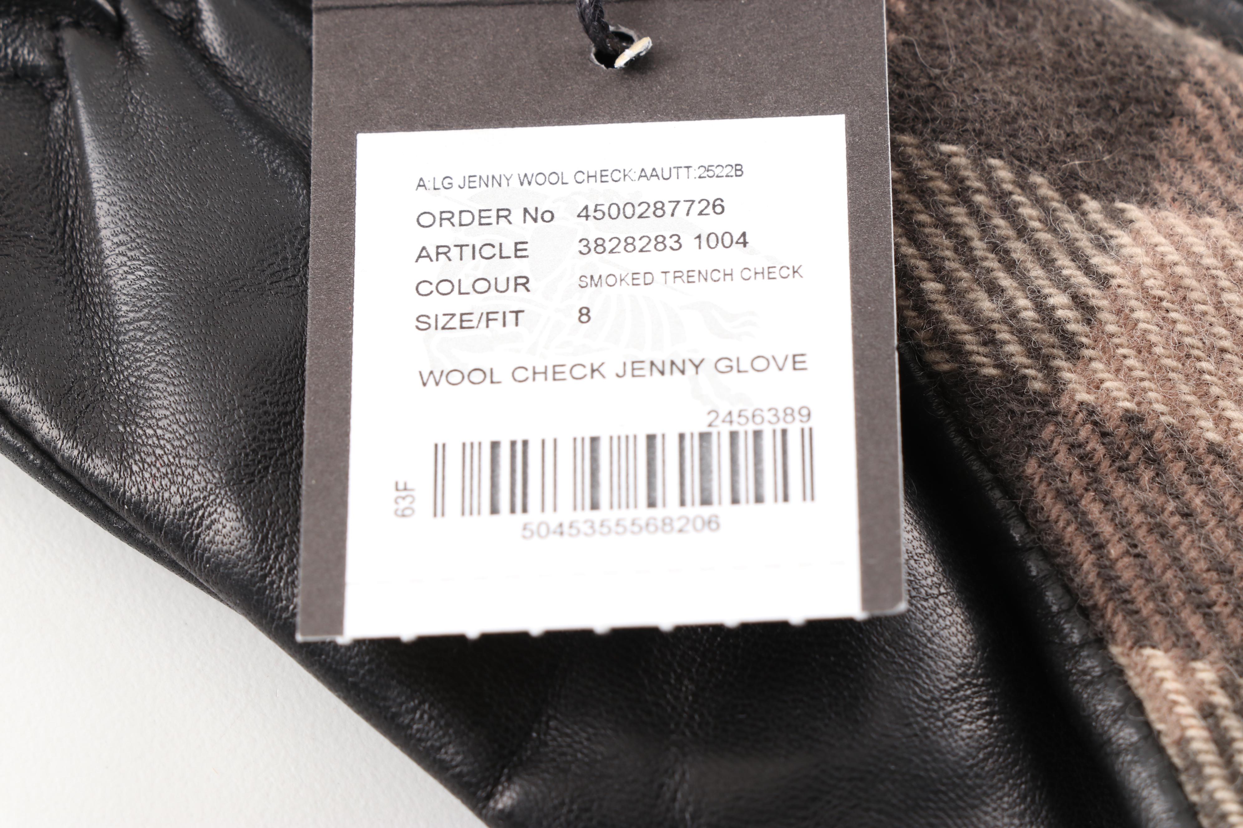 Burberry Wool Check Jenny Gloves