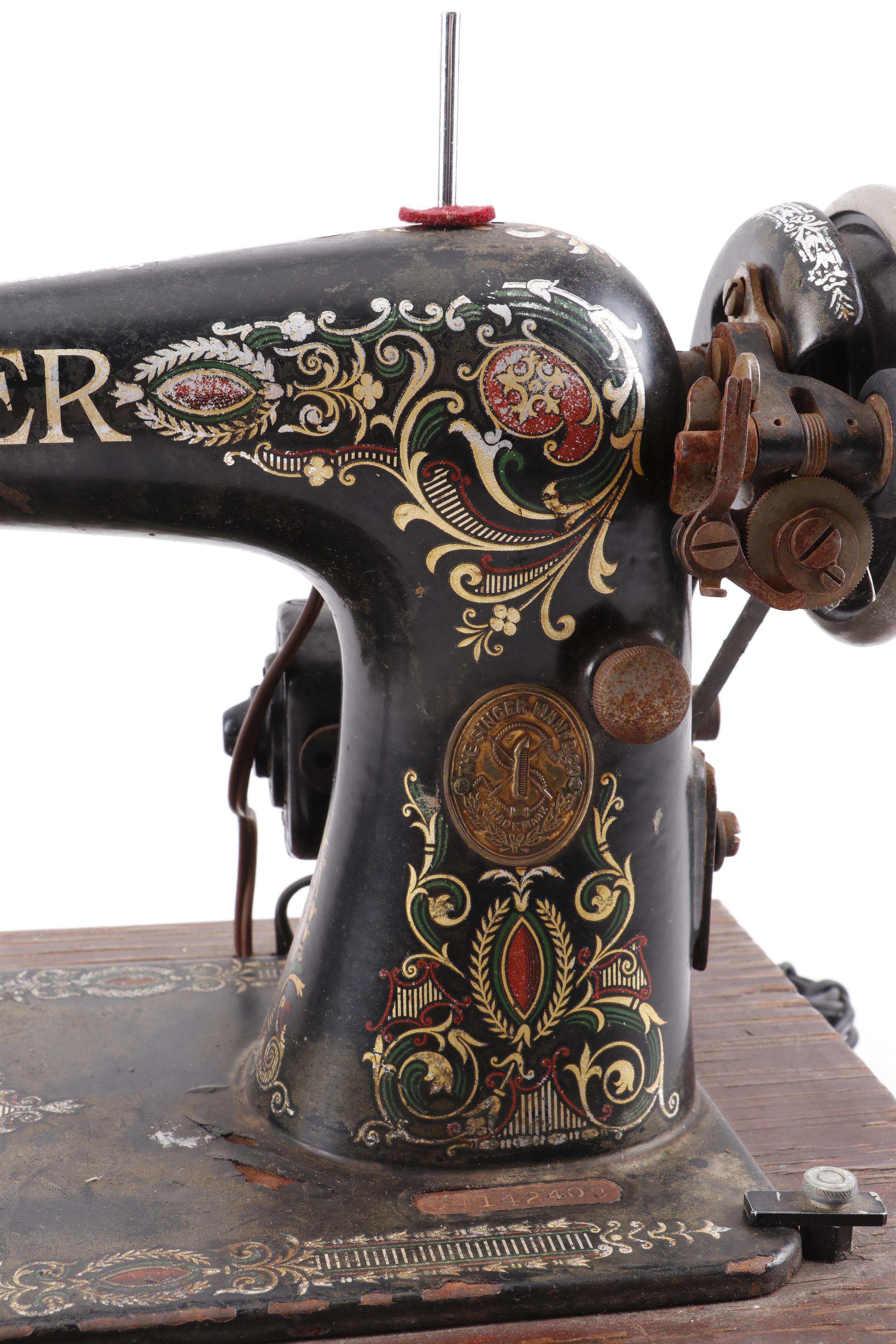 Singer Electric Treadle Sewing Machine, Circa 1910