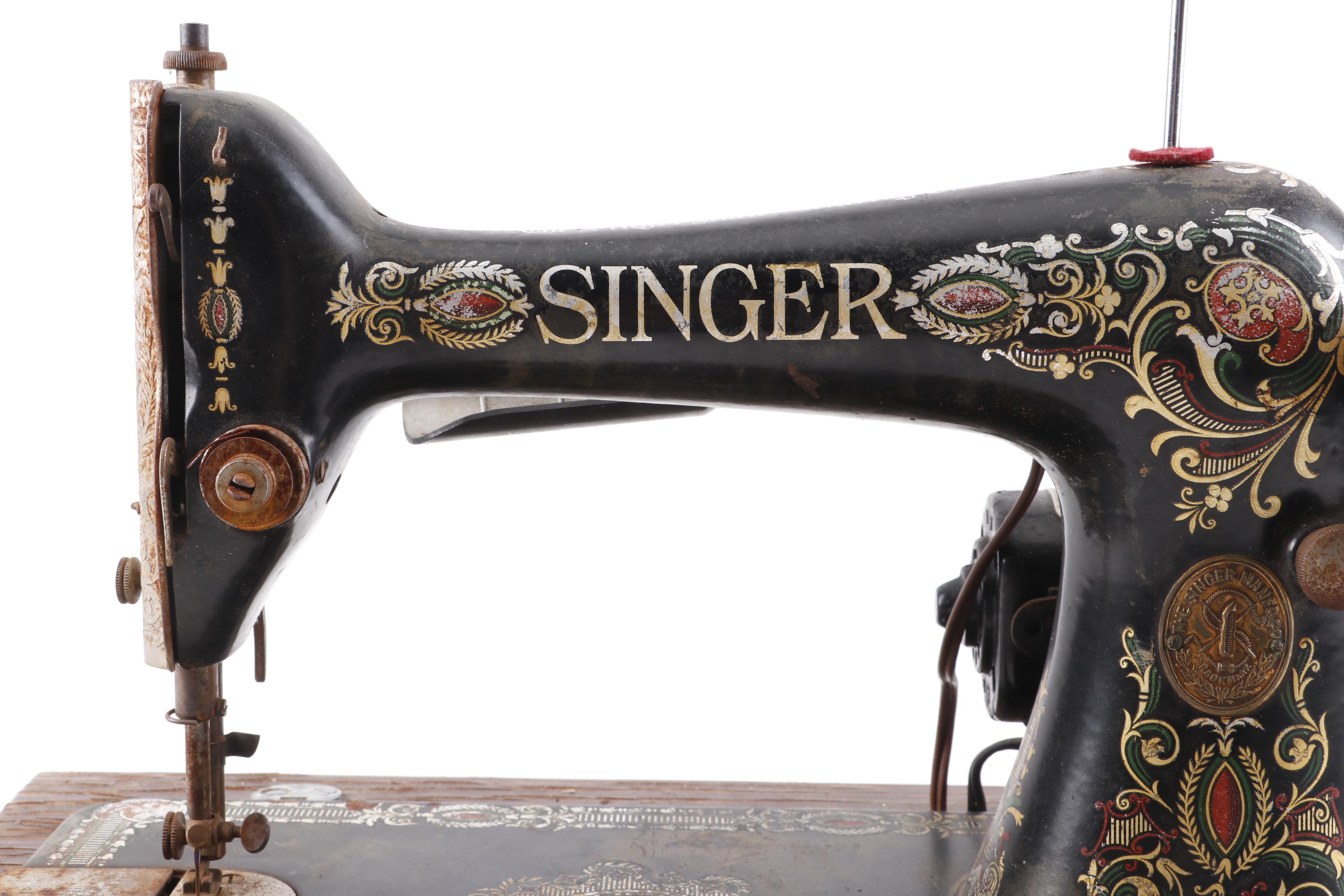 Singer Electric Treadle Sewing Machine, Circa 1910