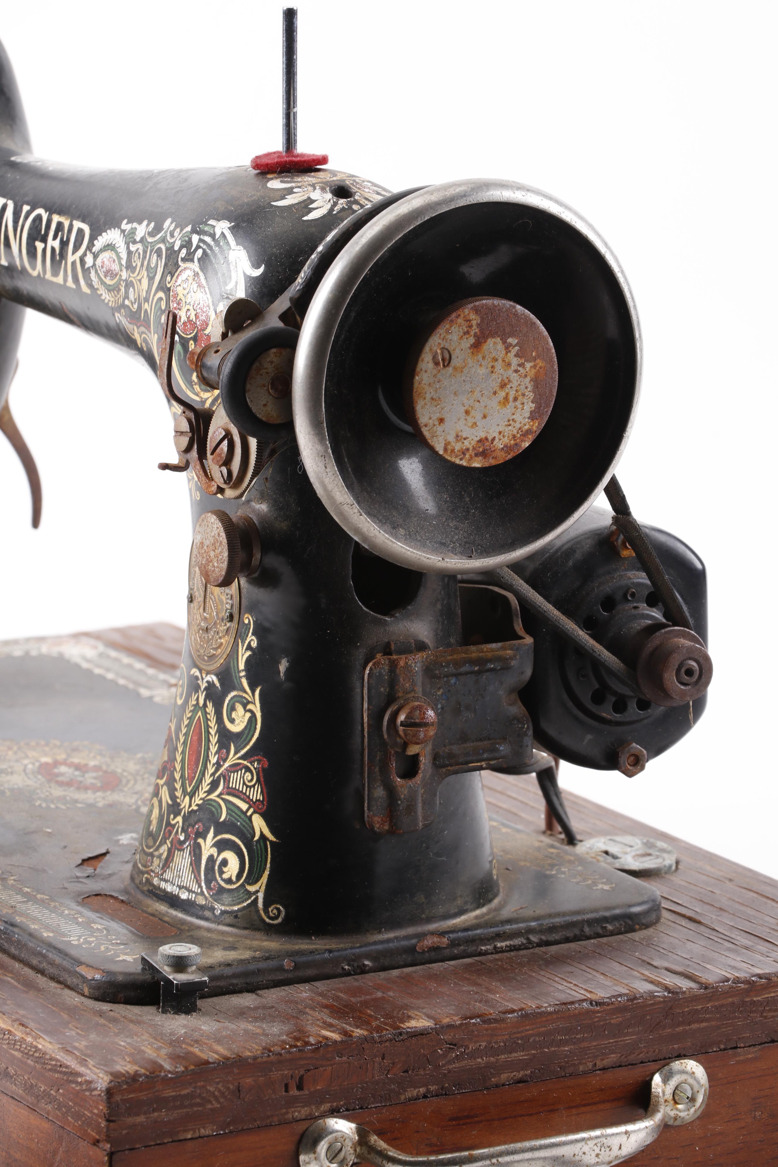 Singer Electric Treadle Sewing Machine, Circa 1910