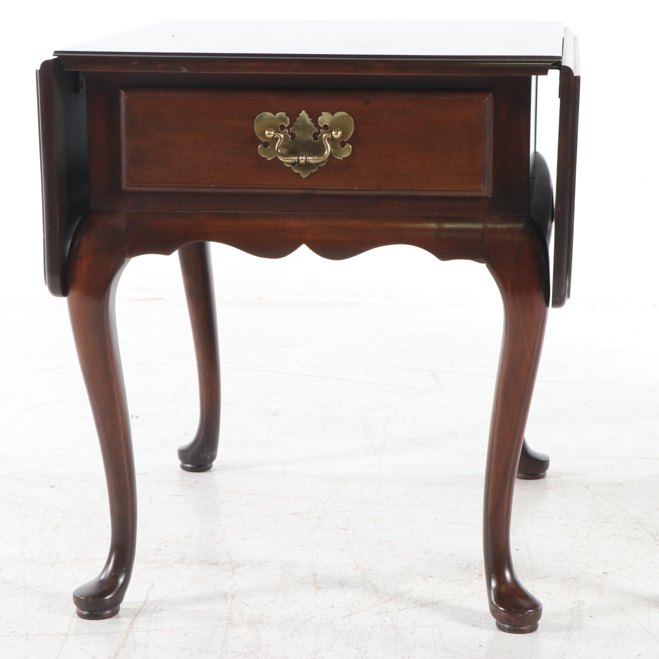 Harden Chippendale Style Cherry Wood Folding Side Tables