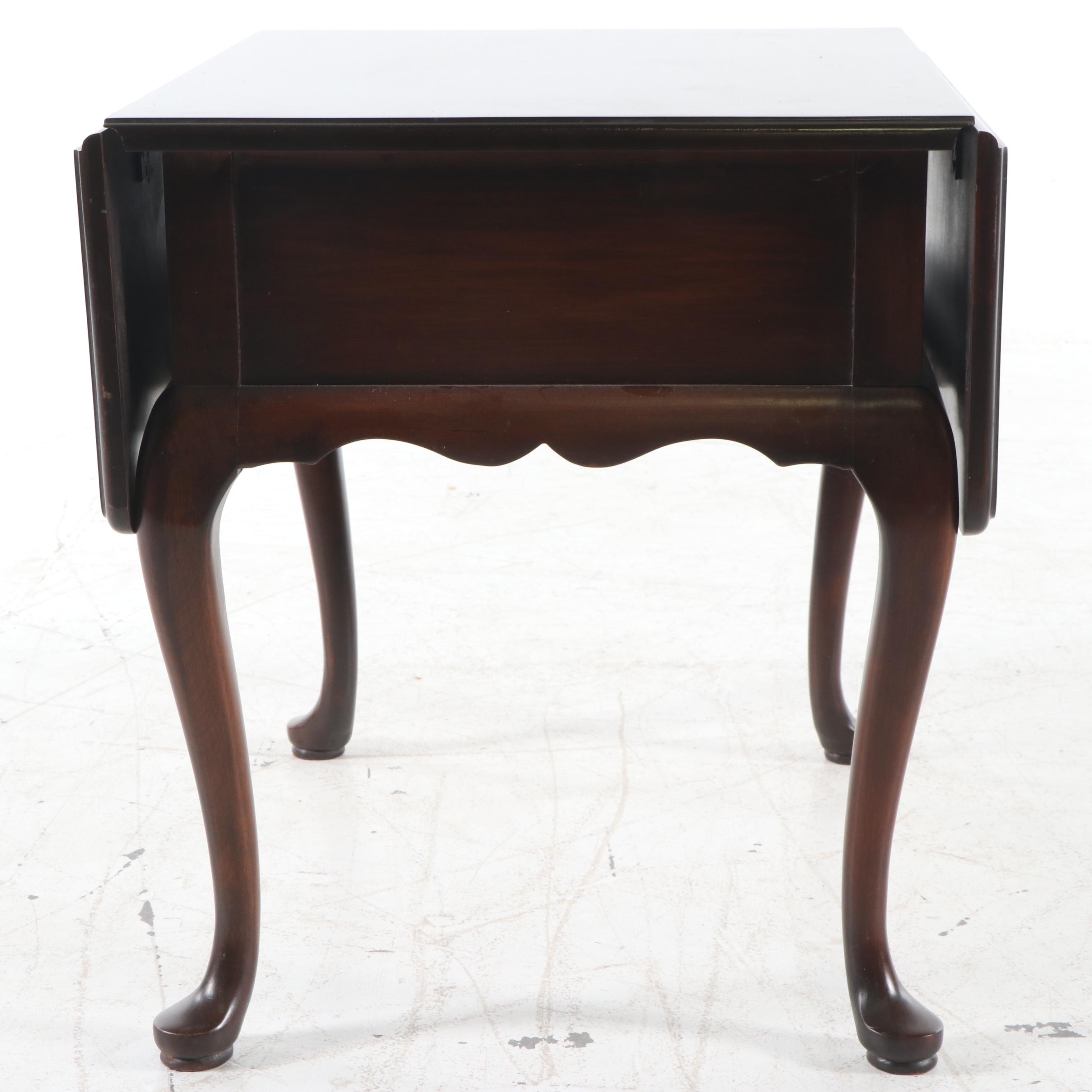 Harden Chippendale Style Cherry Wood Folding Side Tables