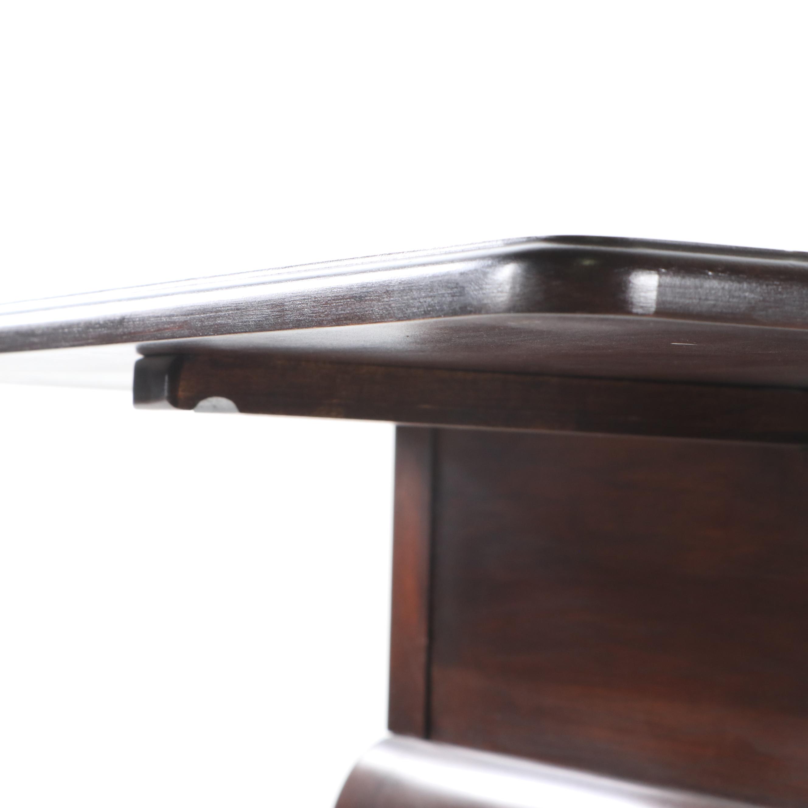 Harden Chippendale Style Cherry Wood Folding Side Tables