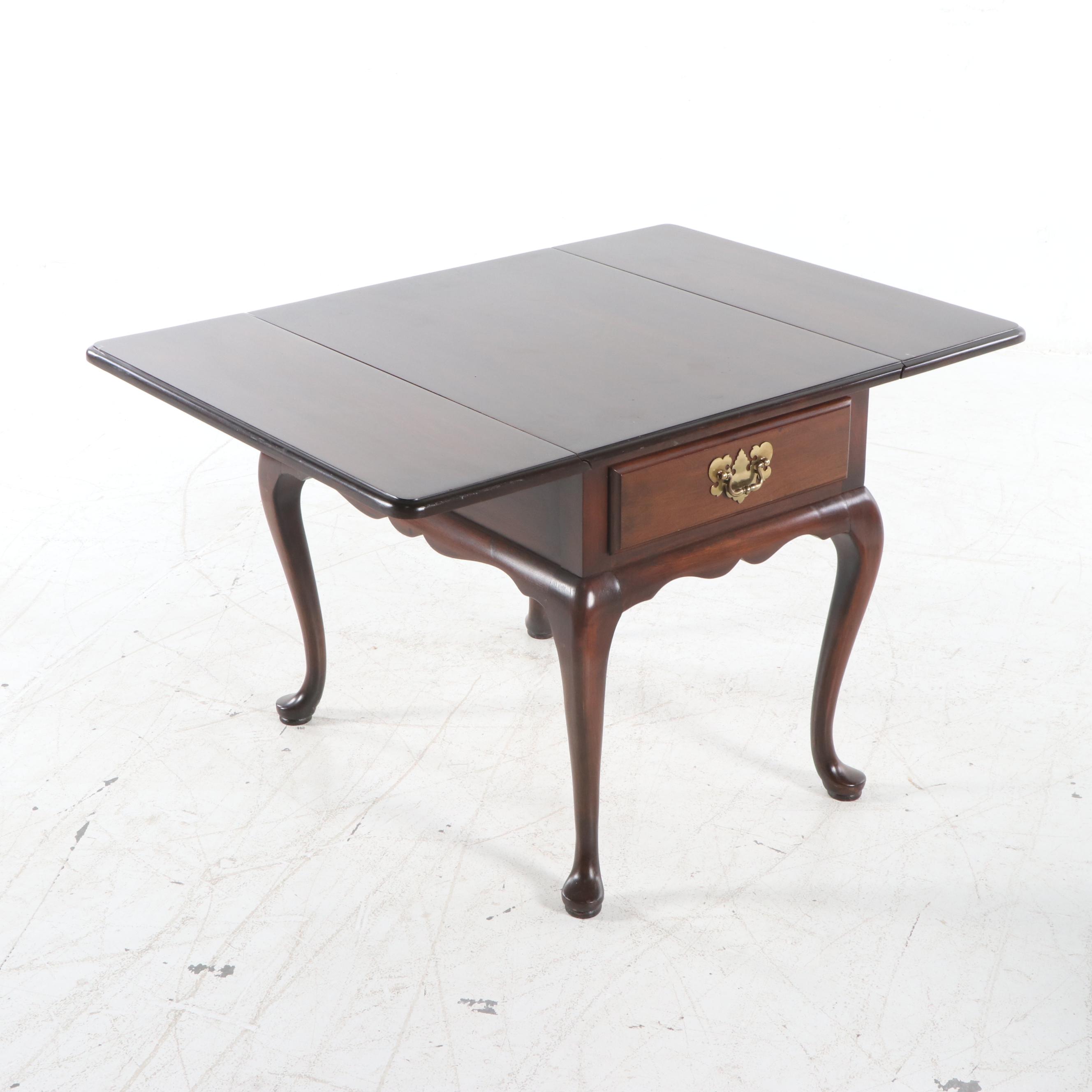 Harden Chippendale Style Cherry Wood Folding Side Tables