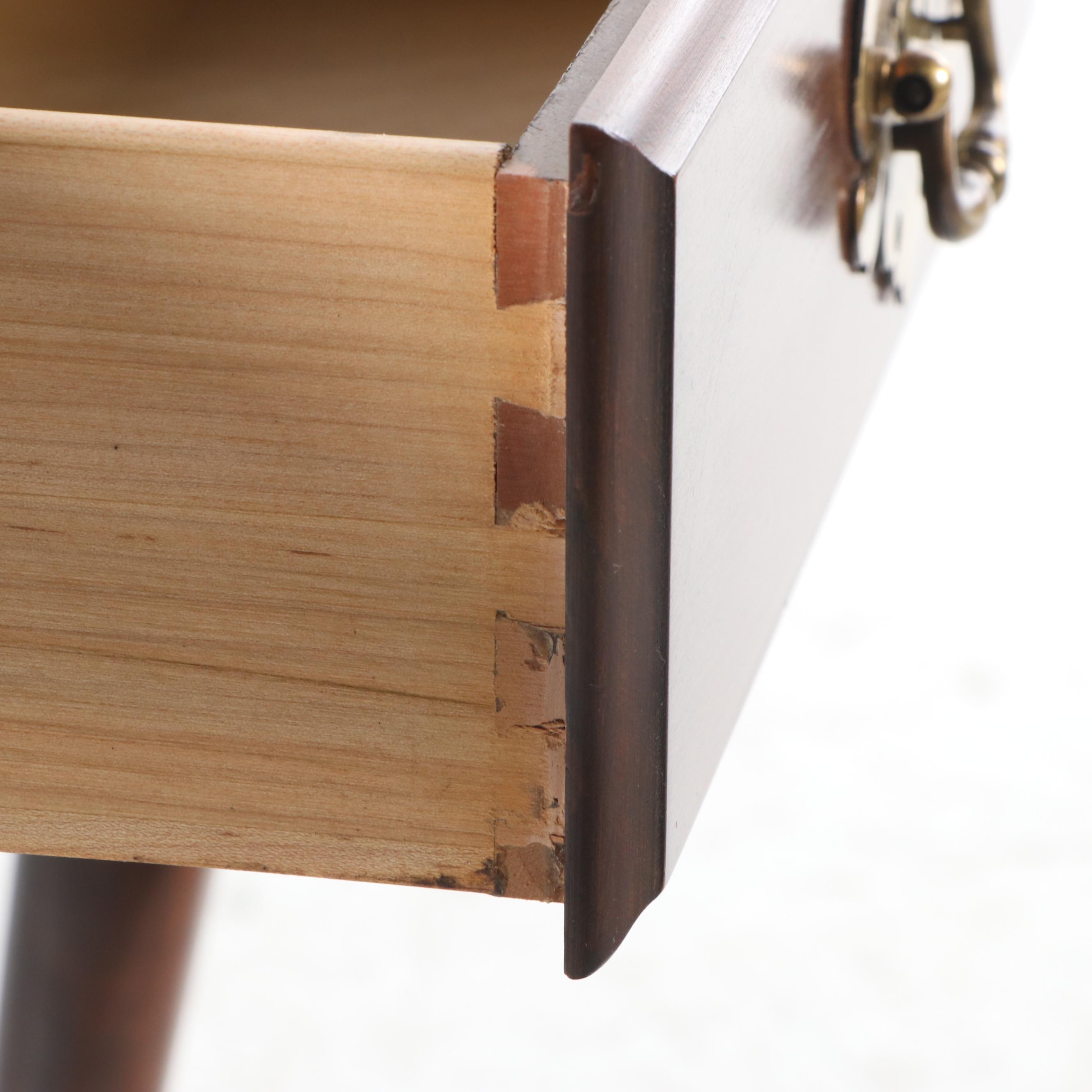 Harden Chippendale Style Cherry Wood Folding Side Tables