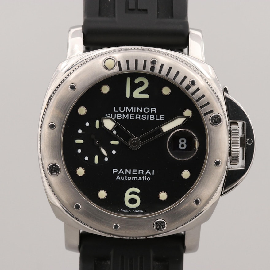Panerai Luminor Submersible Stainless Steel Automatic Wristwatch