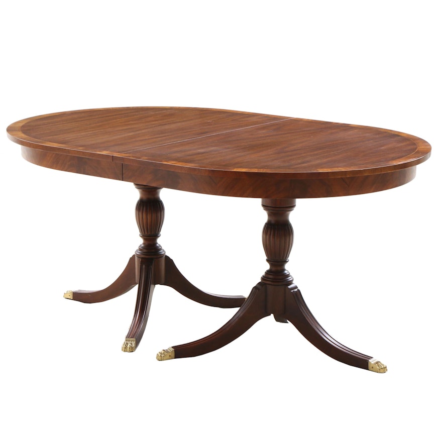 Duncan Phyfe Style Mahogany Dining Table by Henkel-Harris