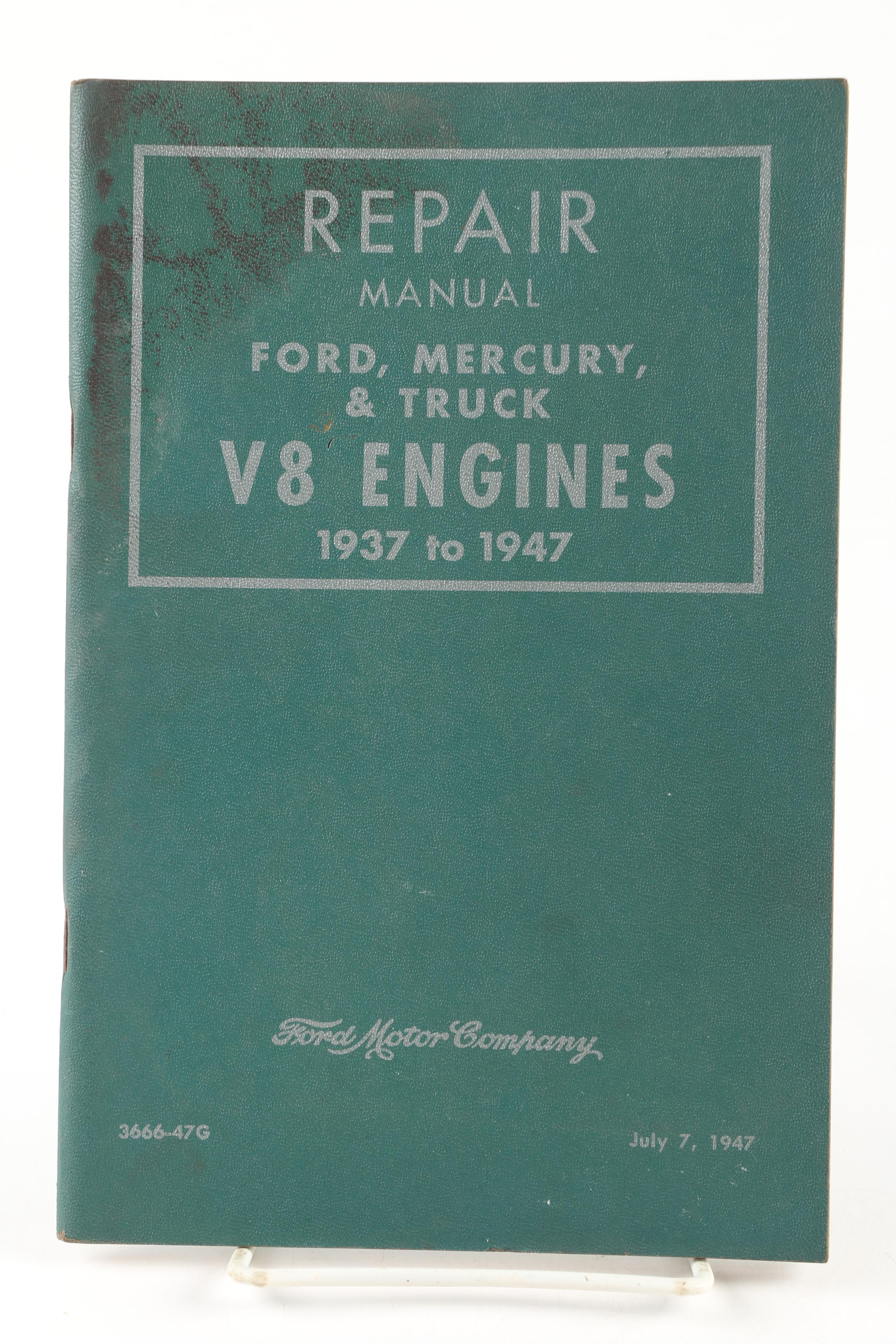 1918 "Putnam's Automobile Handbook" and Vintage Ford Motor Co. Repair Manuals
