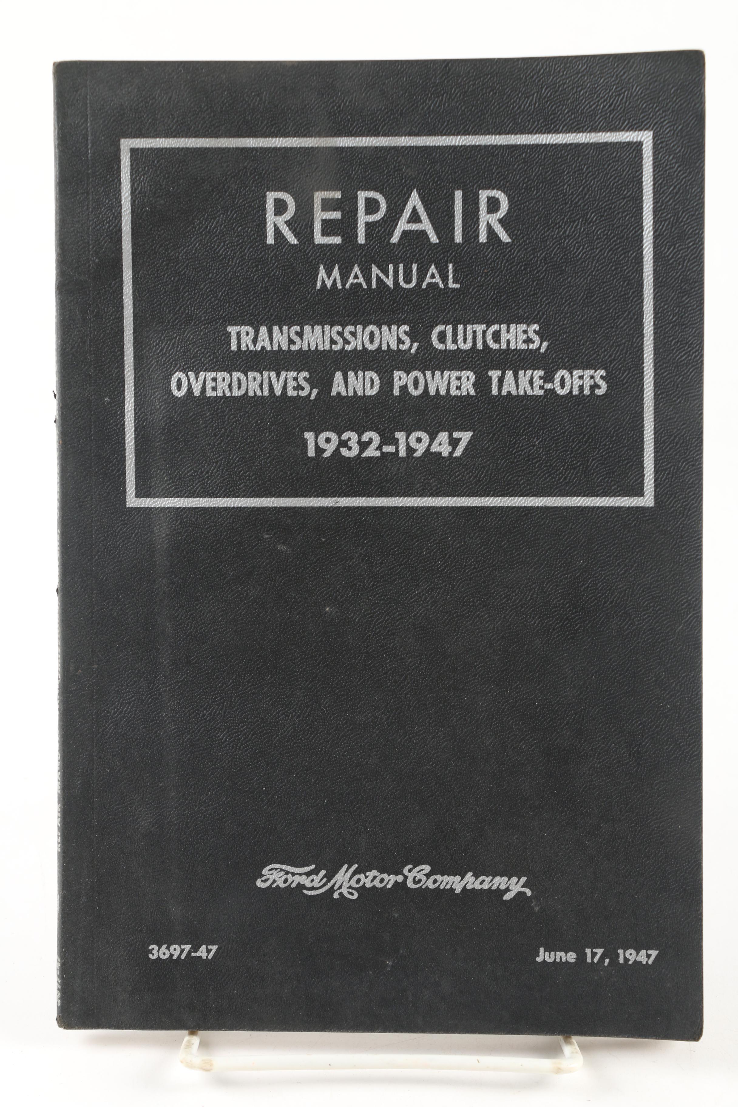 1918 "Putnam's Automobile Handbook" and Vintage Ford Motor Co. Repair Manuals