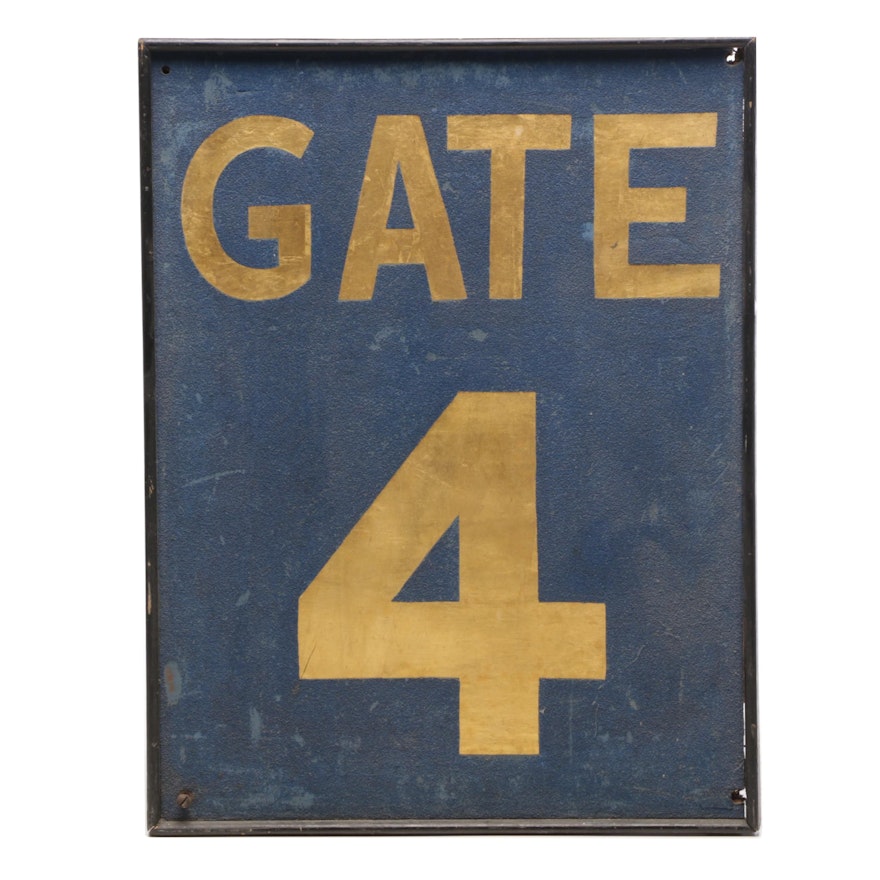 Number 4 Gate Sign From Yankee Stadium