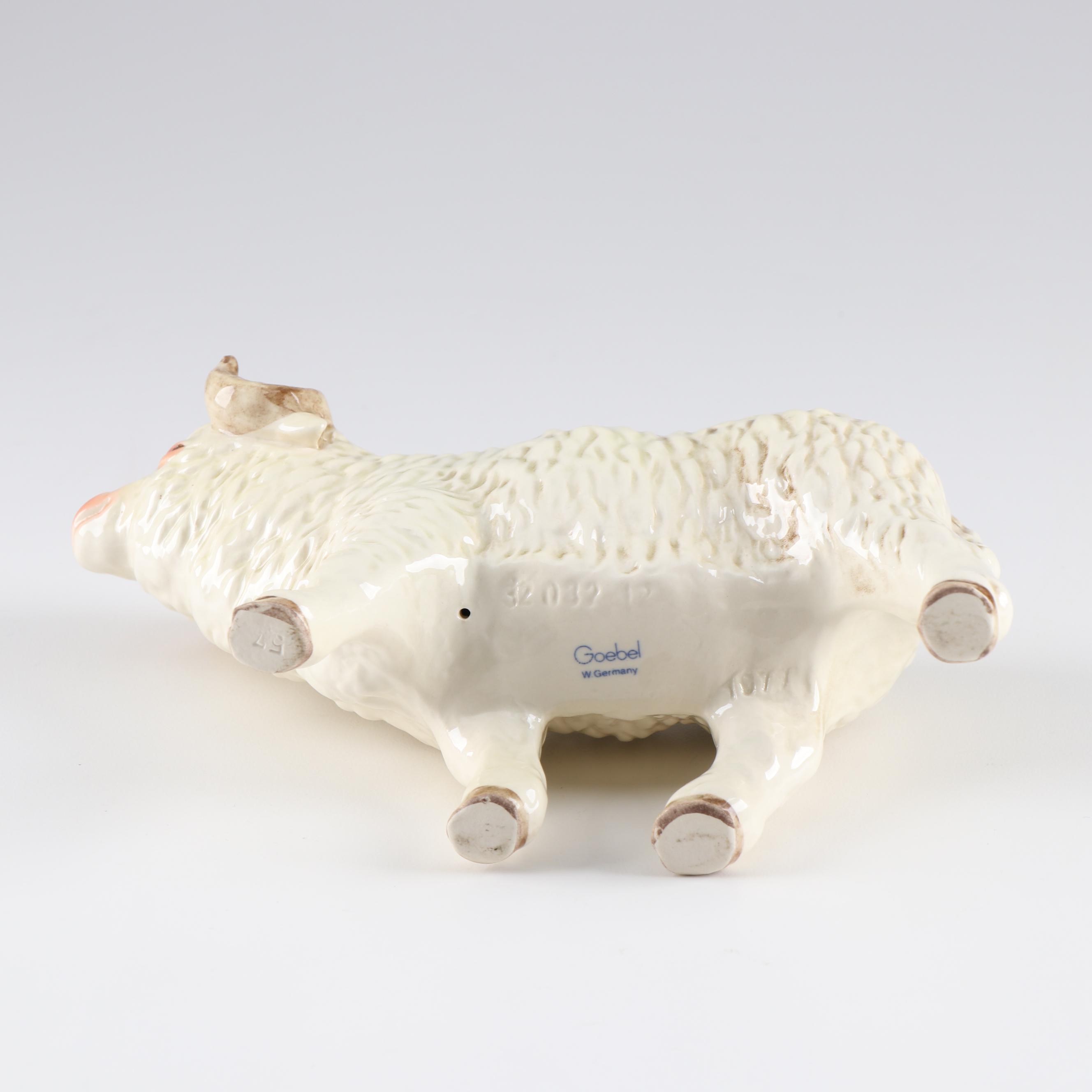 Goebel Porcelain Horse and Ram Figurines