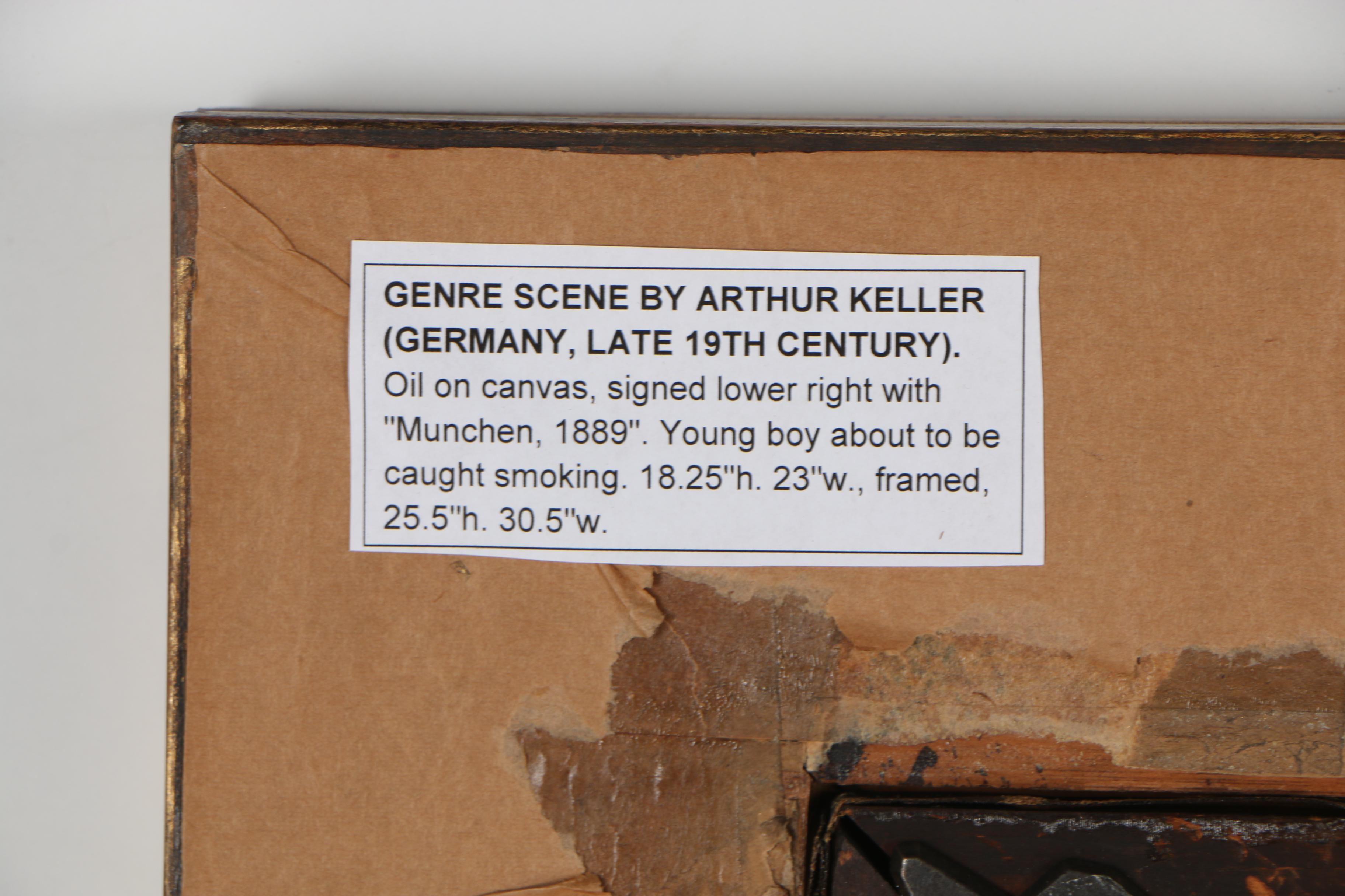 Arthur Keller Genre Scene Oil Painting, 1889