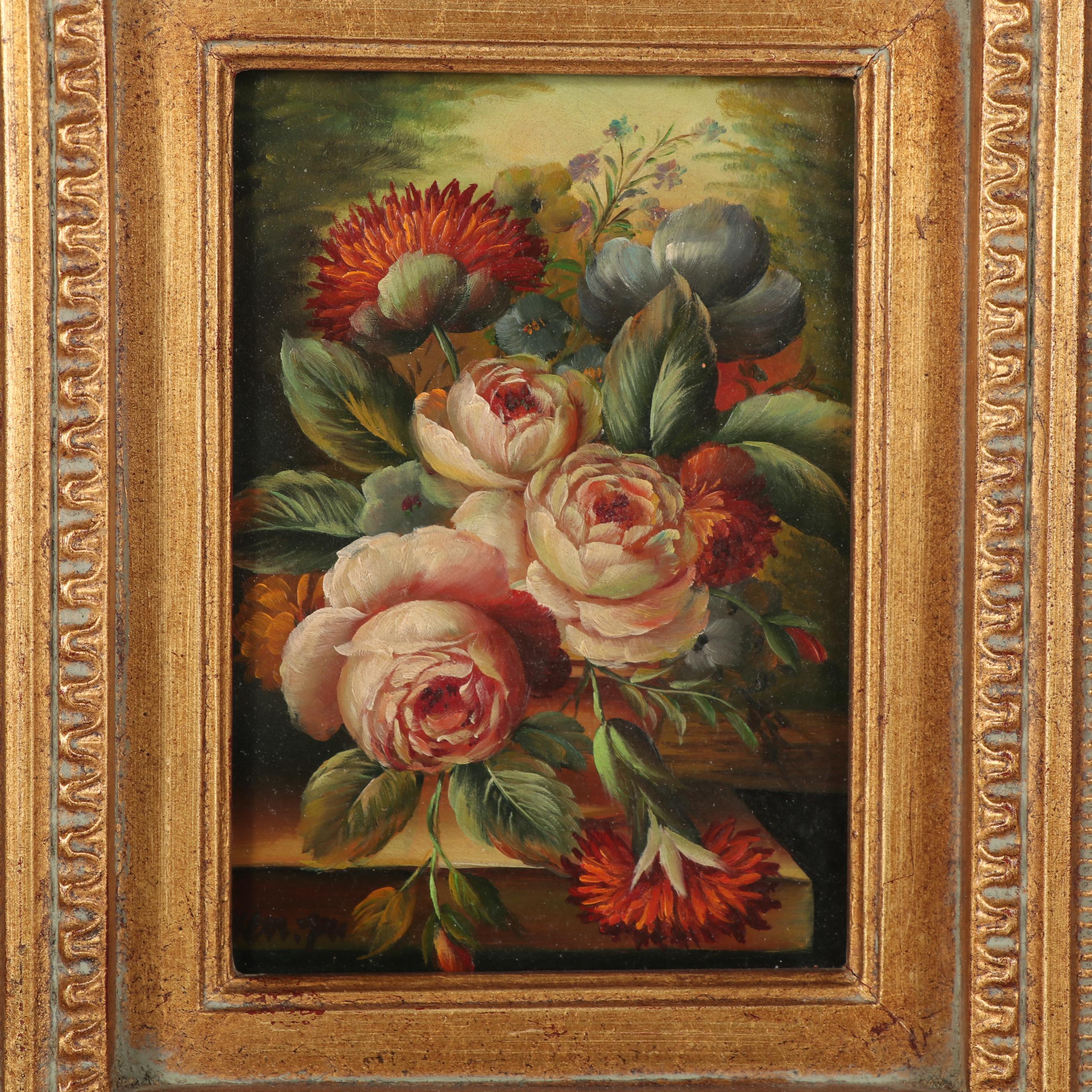 Robert Grace Floral Still Life Oil Painting