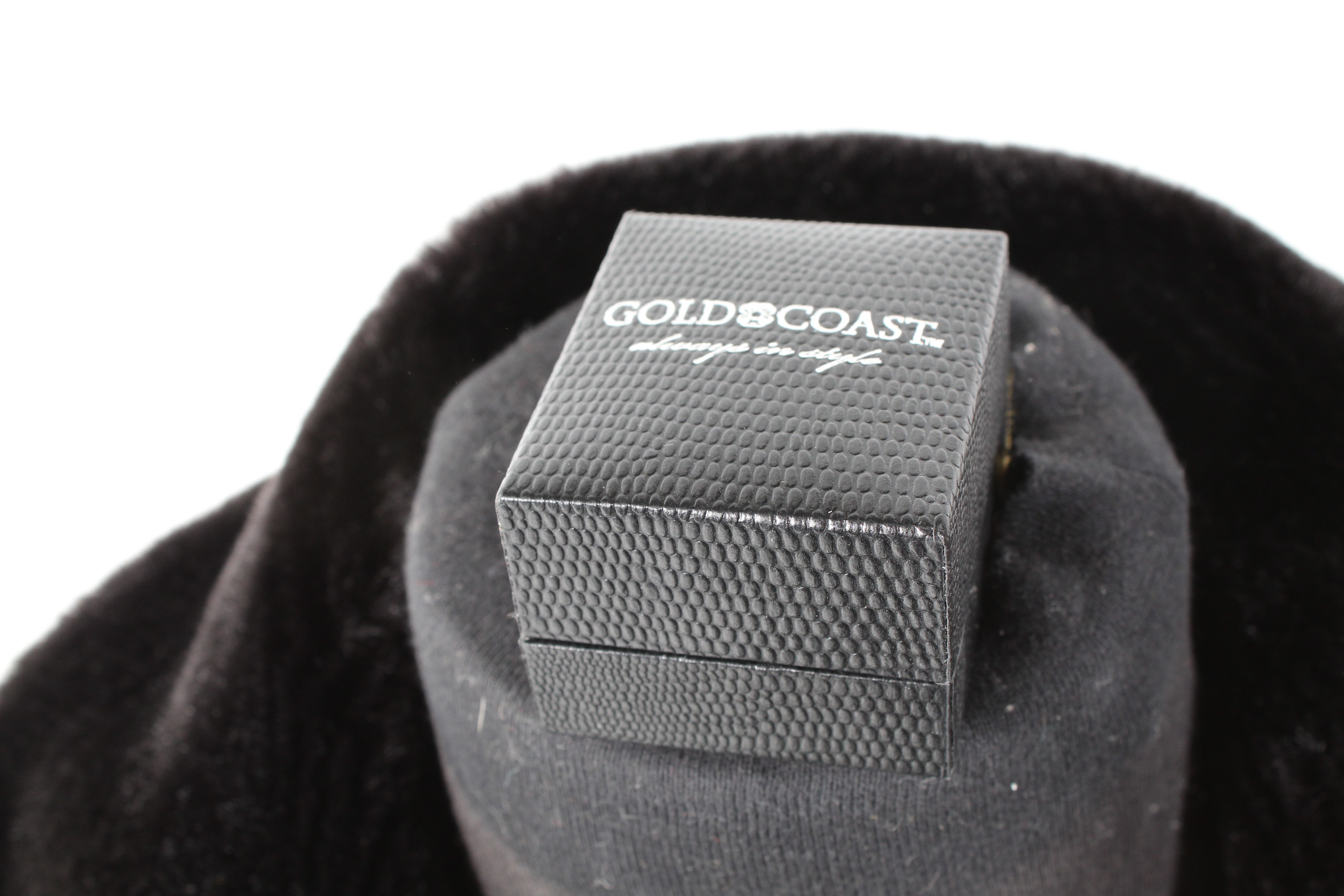 Black Faux Fur Jacket with Costume Brooch and Earrings