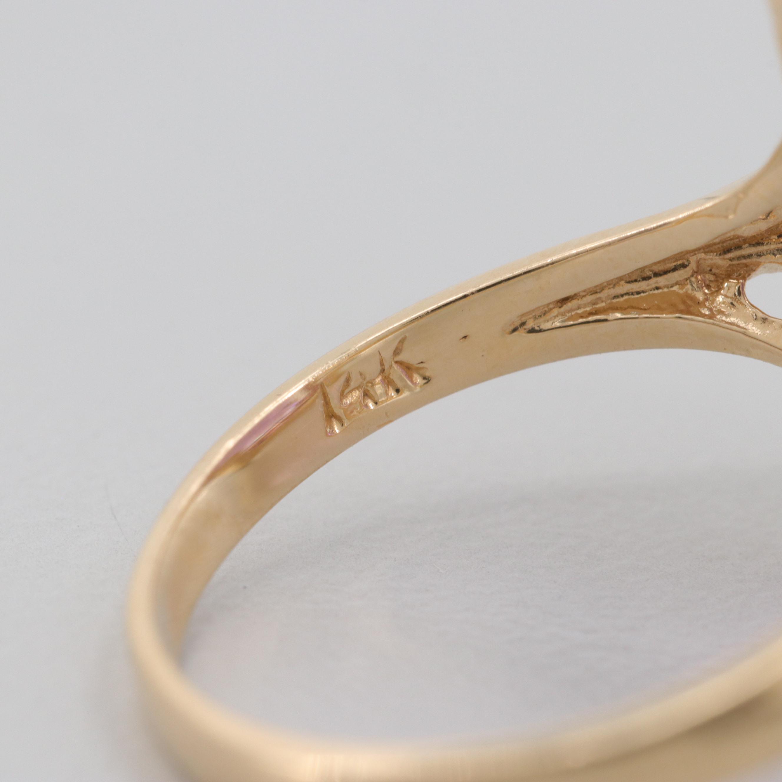 14K Yellow Gold 12.96 CT Amethyst Ring