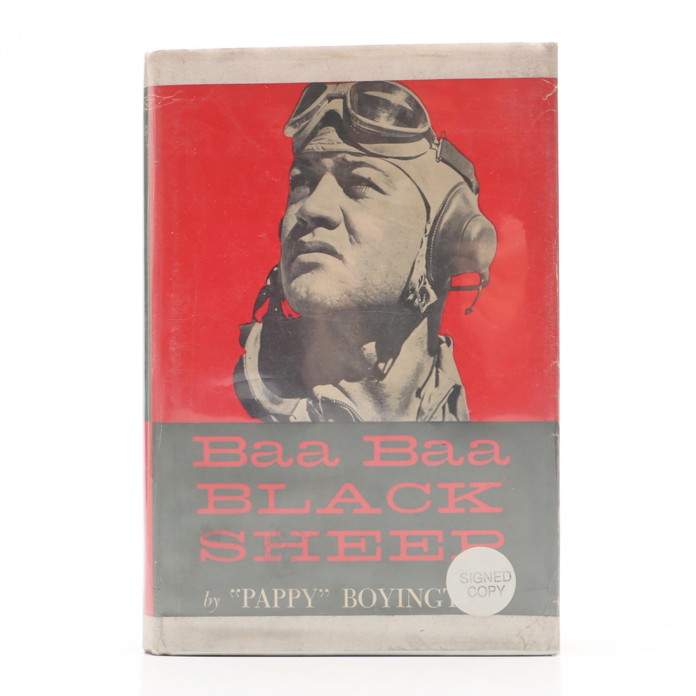 "Pappy" Boyington Inscribed "Baa Baa Black Sheep"