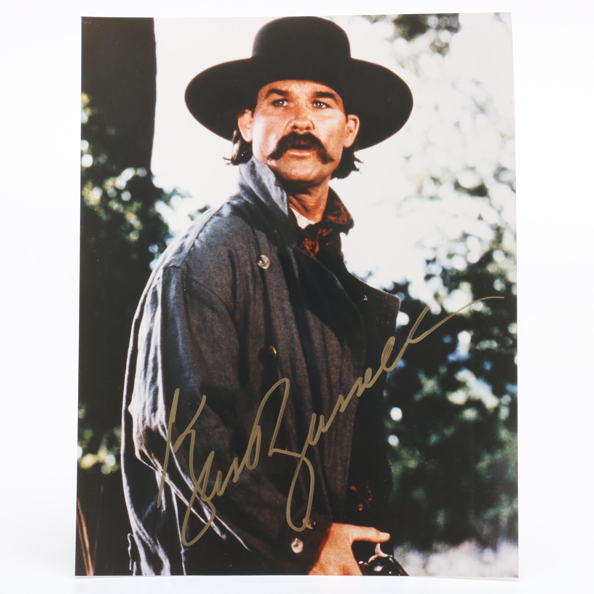 Actor Kurt Russell as Wyatt Earp Signed "Tombstone" Movie Photo Print