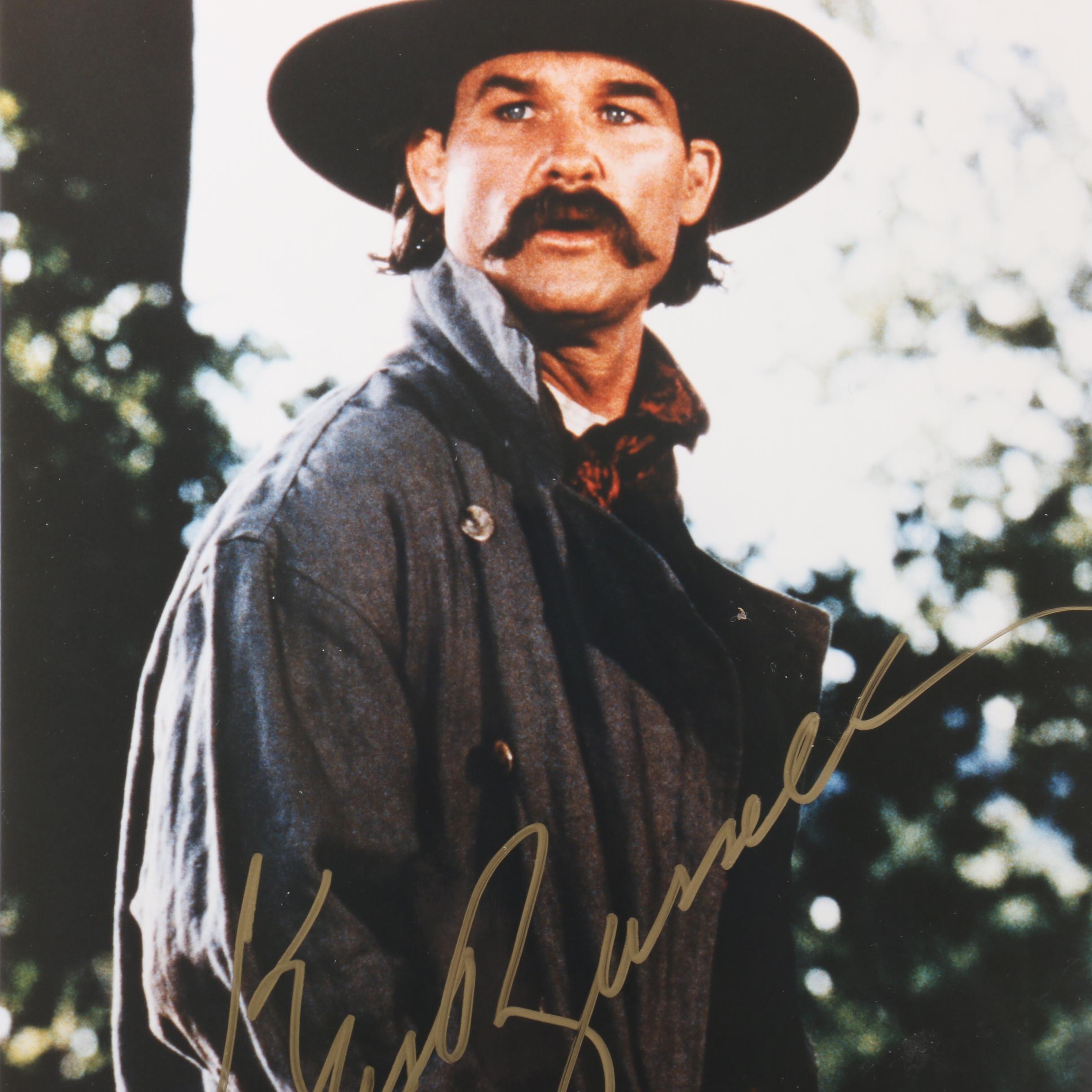 Actor Kurt Russell as Wyatt Earp Signed "Tombstone" Movie Photo Print