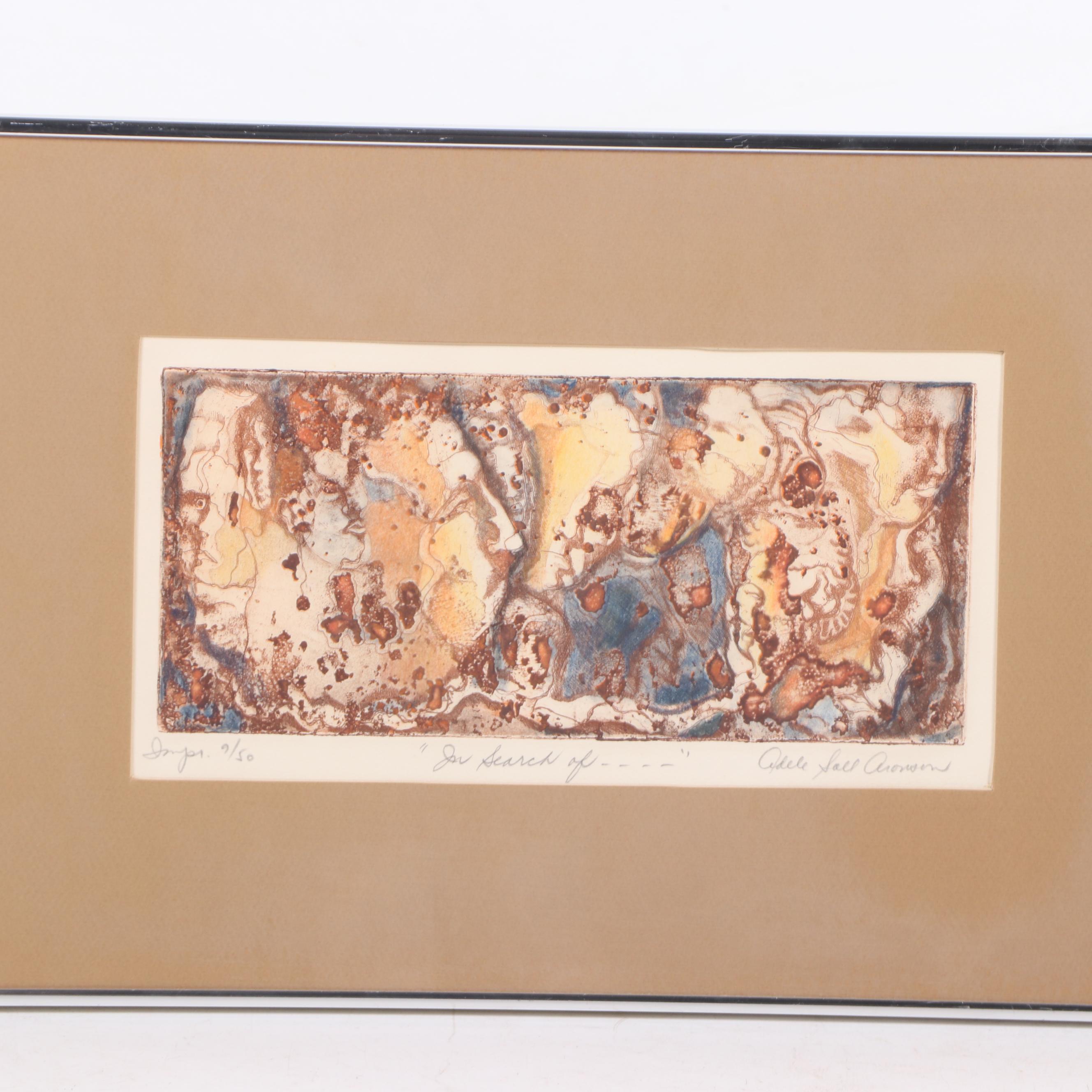 Adele Soll Aronson Etching with Aquatint "In Search of..." and "Justice"