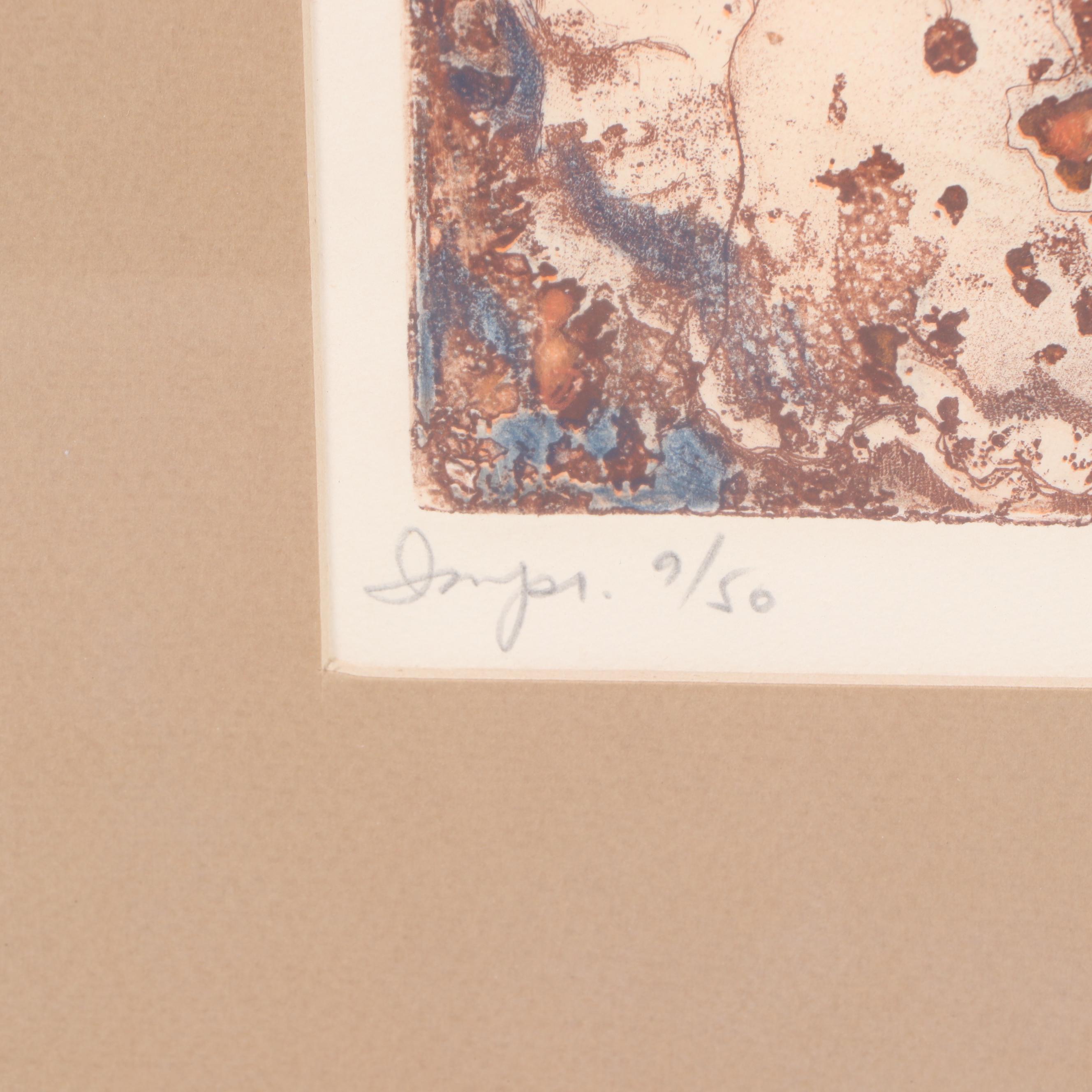 Adele Soll Aronson Etching with Aquatint "In Search of..." and "Justice"