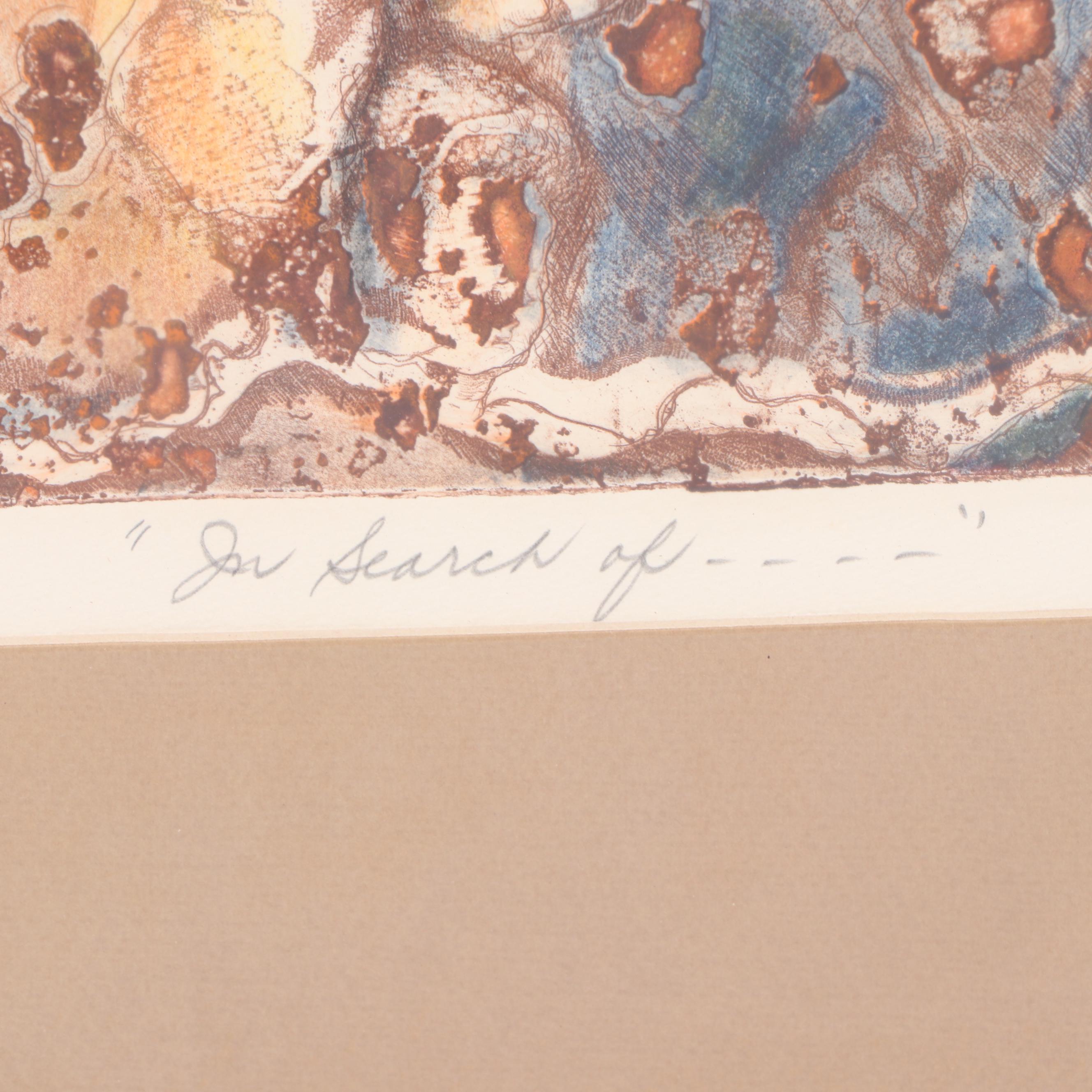 Adele Soll Aronson Etching with Aquatint "In Search of..." and "Justice"