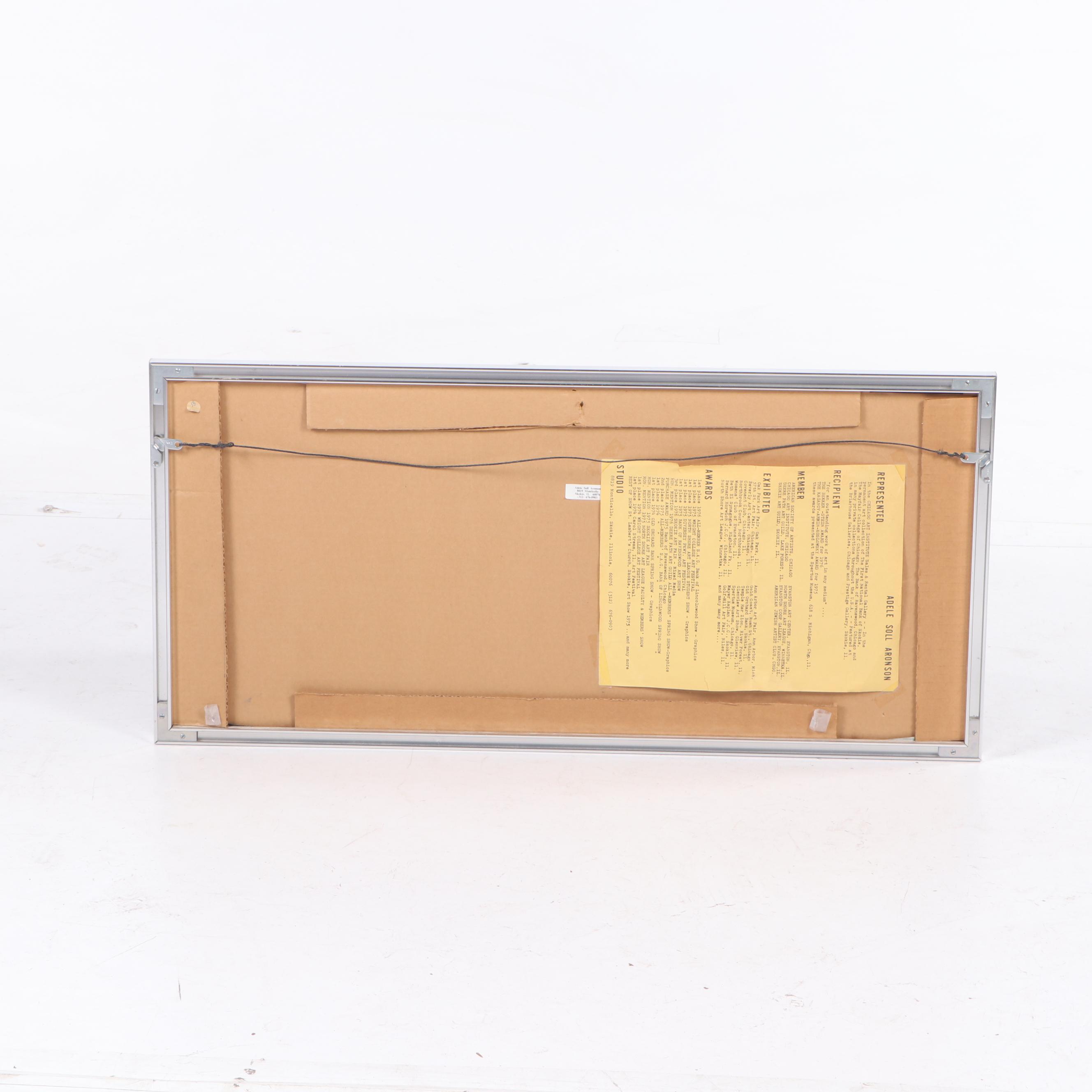 Adele Soll Aronson Etching with Aquatint "In Search of..." and "Justice"