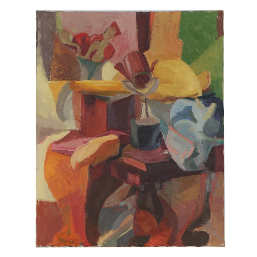 Shirley Resnick Abstract Still Life Oil Painting